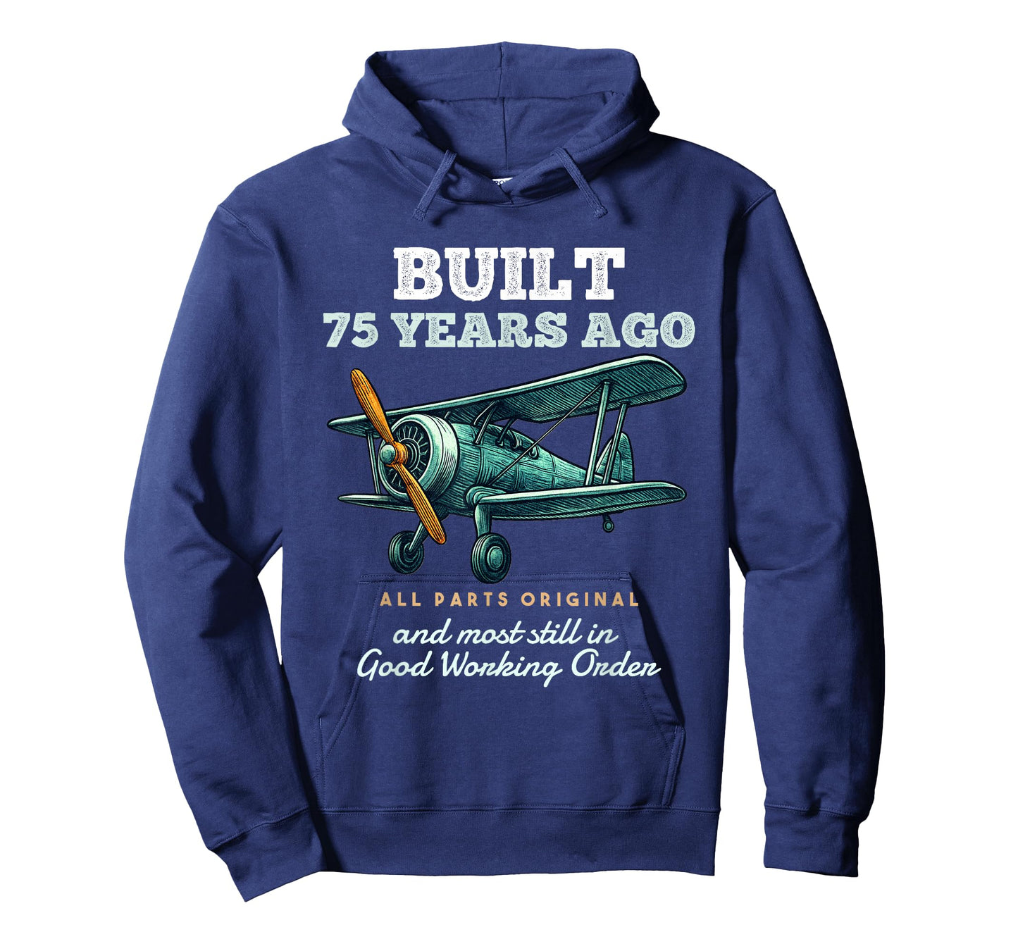 Built 75 Years Ago Old Vintage Airplane 75th Birthday Men T-Shirt