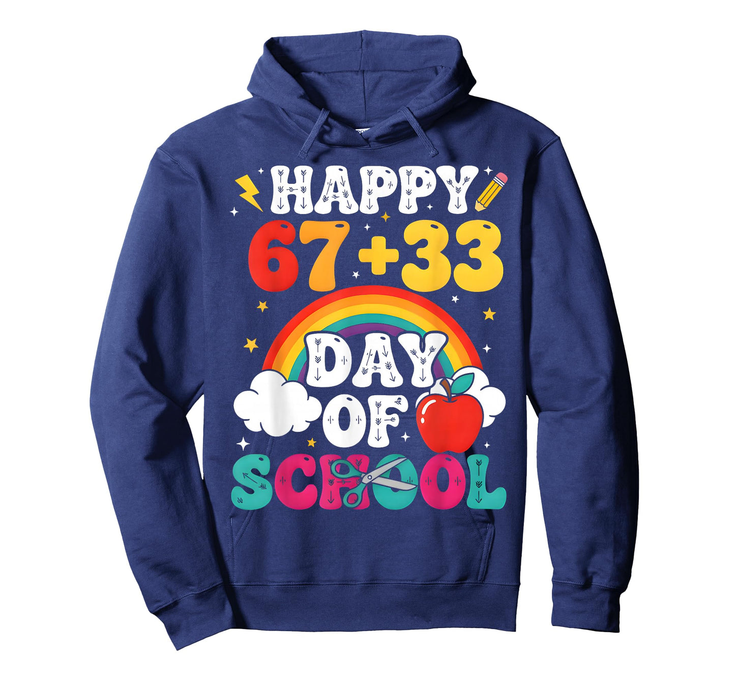 Happy 67+33 100 Days of School Teacher Student Meme 67 T-Shirt
