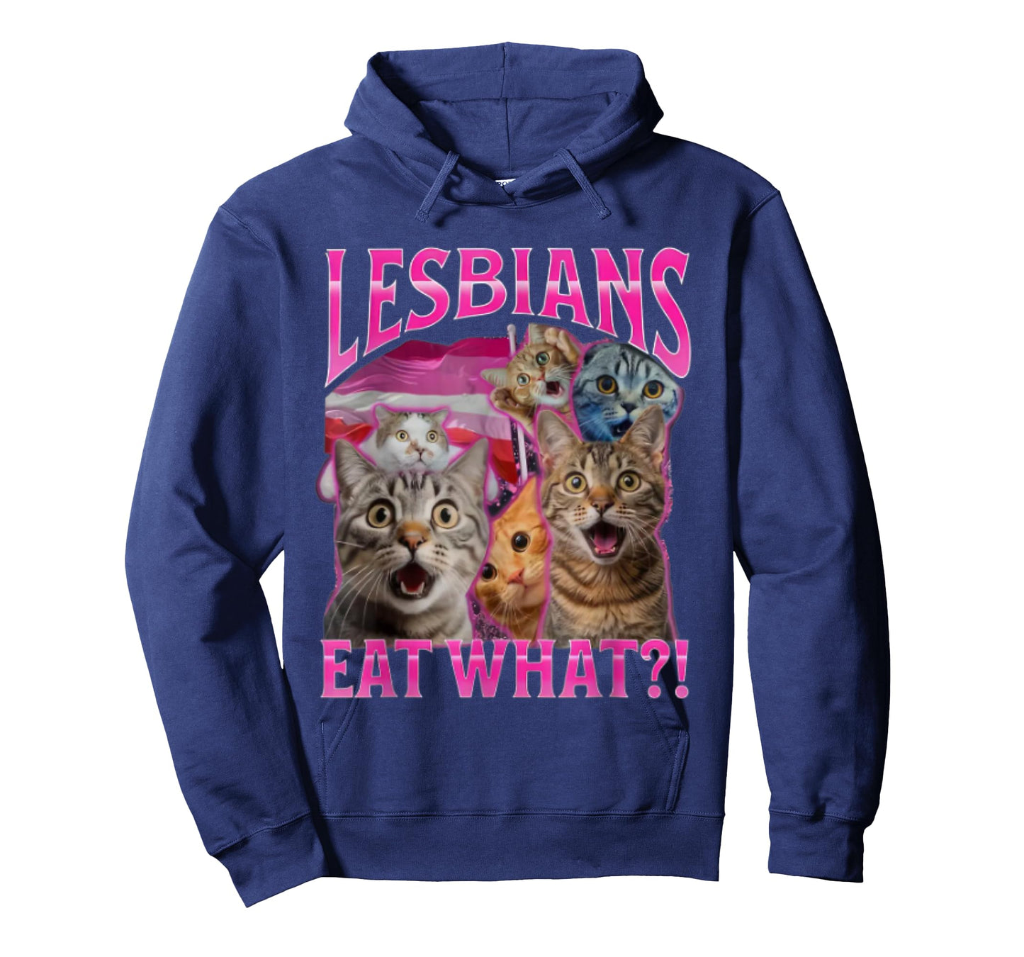 Lesbians Eat What? Funny Cat Rude Gay Pride LGBTQ T-Shirt