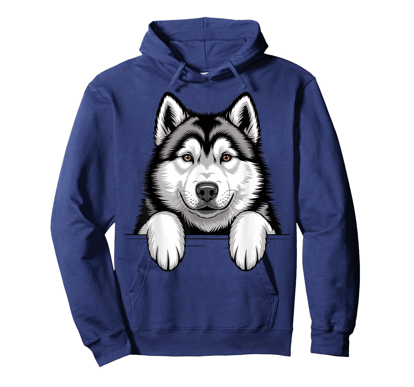 Alaskan Malamute Funny Peeking Pocket Puppy Dog Lover T-Shirt