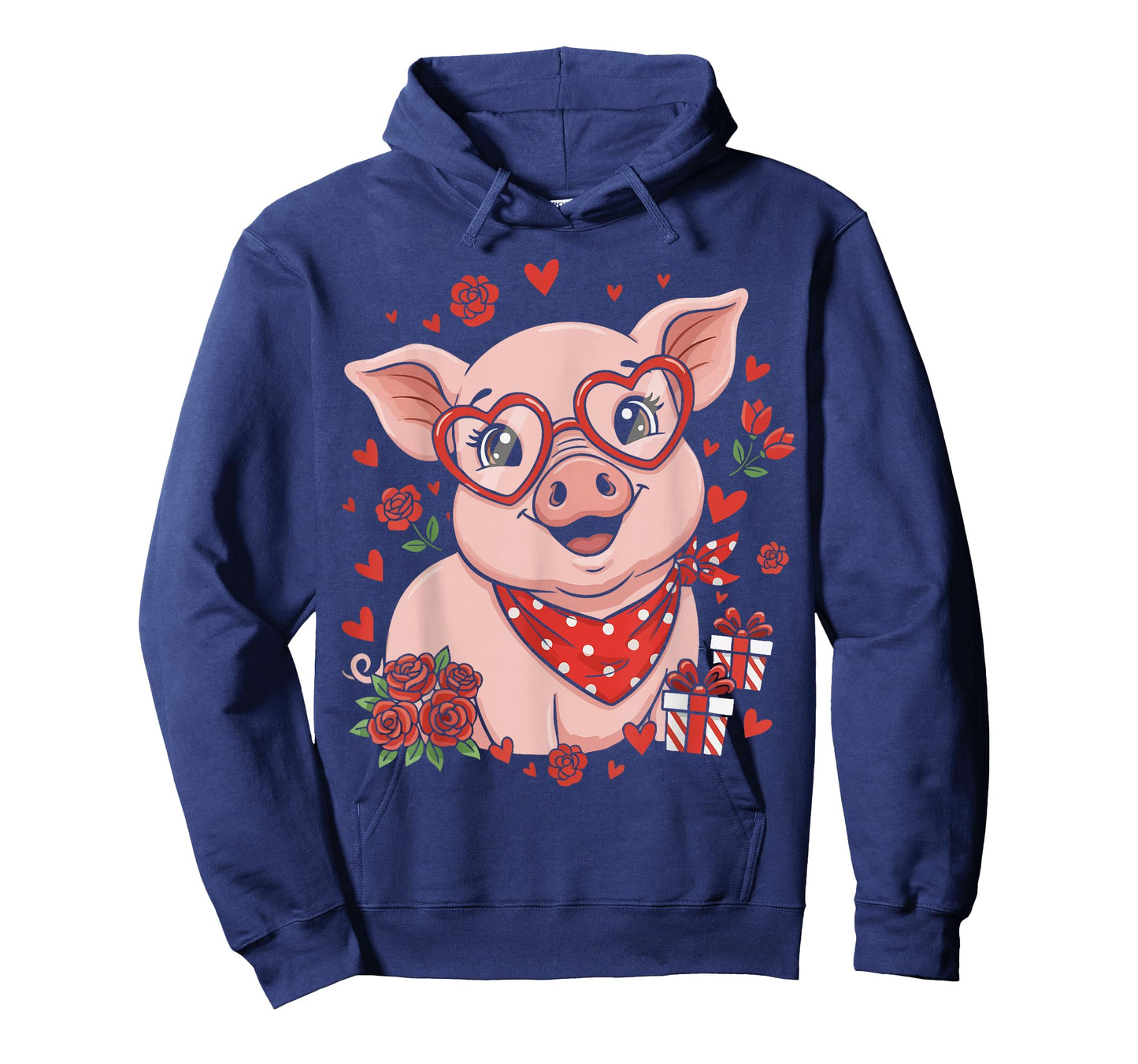 Pig Cute Farm Animal Sunglasses Heart Love Valentine T-Shirt