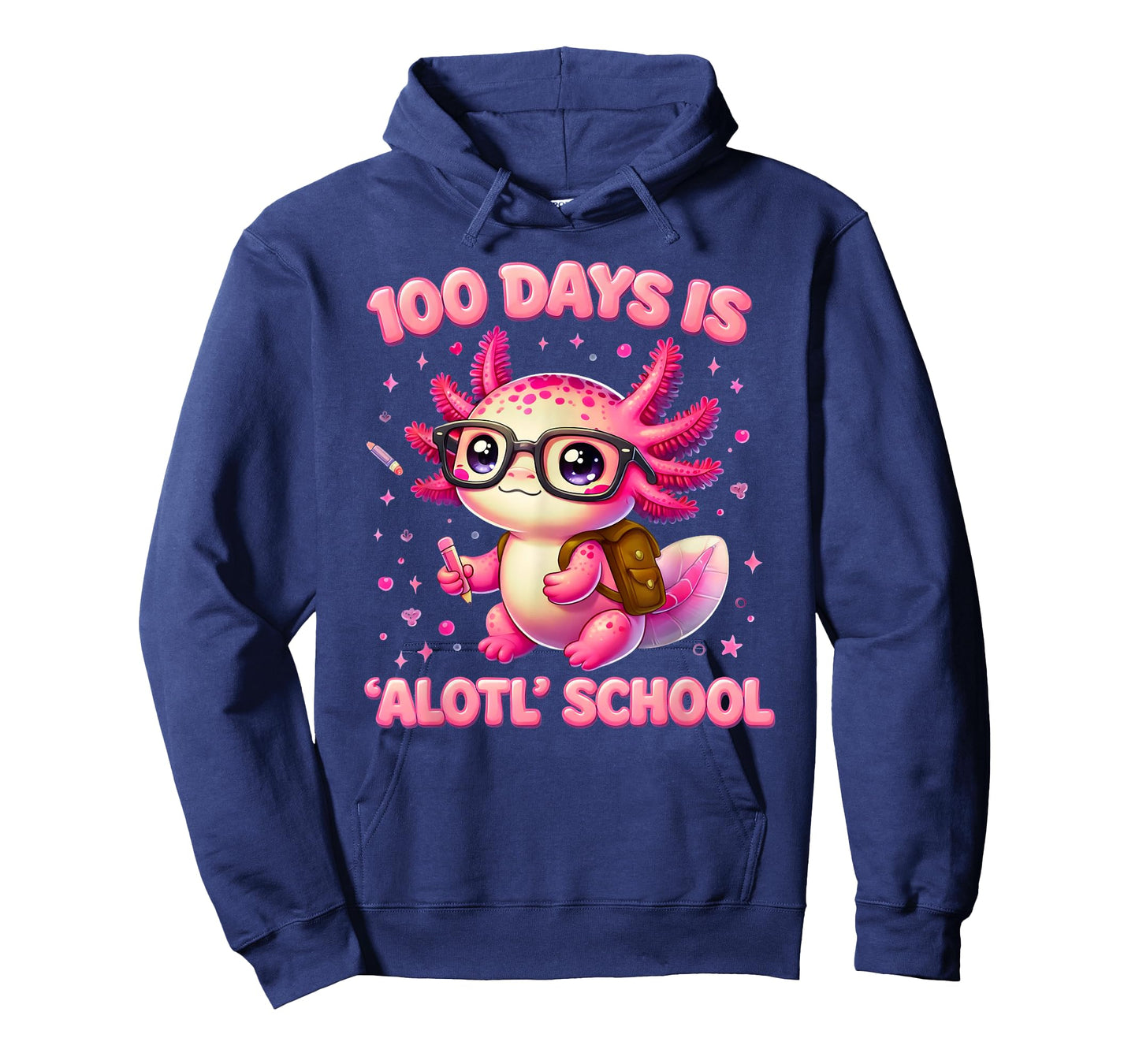 100th Day of School Axolotl 100 Days is Alotl School T-Shirt