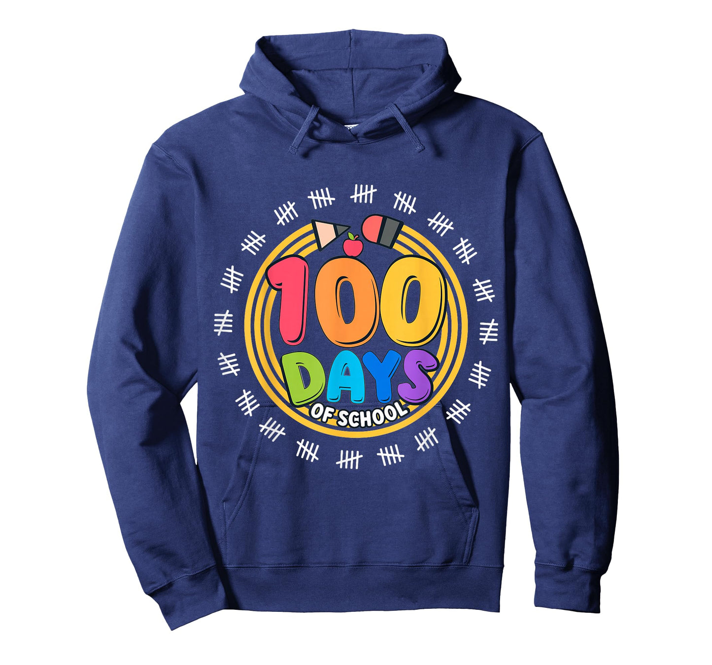 100 Days of School Colorful Tally Marks Kids T-Shirt
