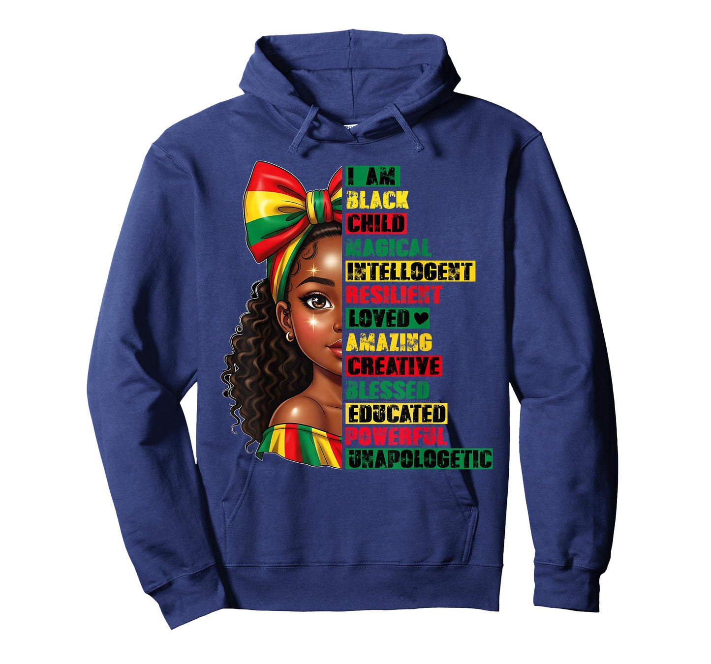 I Am Black Child Afro Girl Empowerment Black History Month T-Shirt