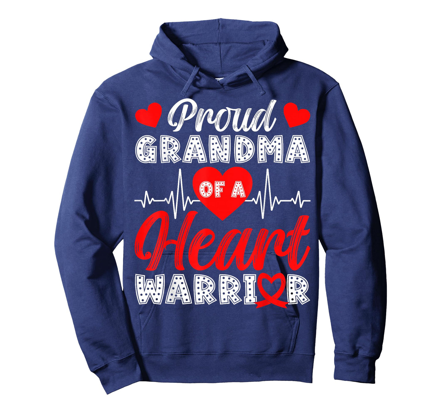Proud Grandma of Heart Warrior Heart Disease Awareness T-Shirt