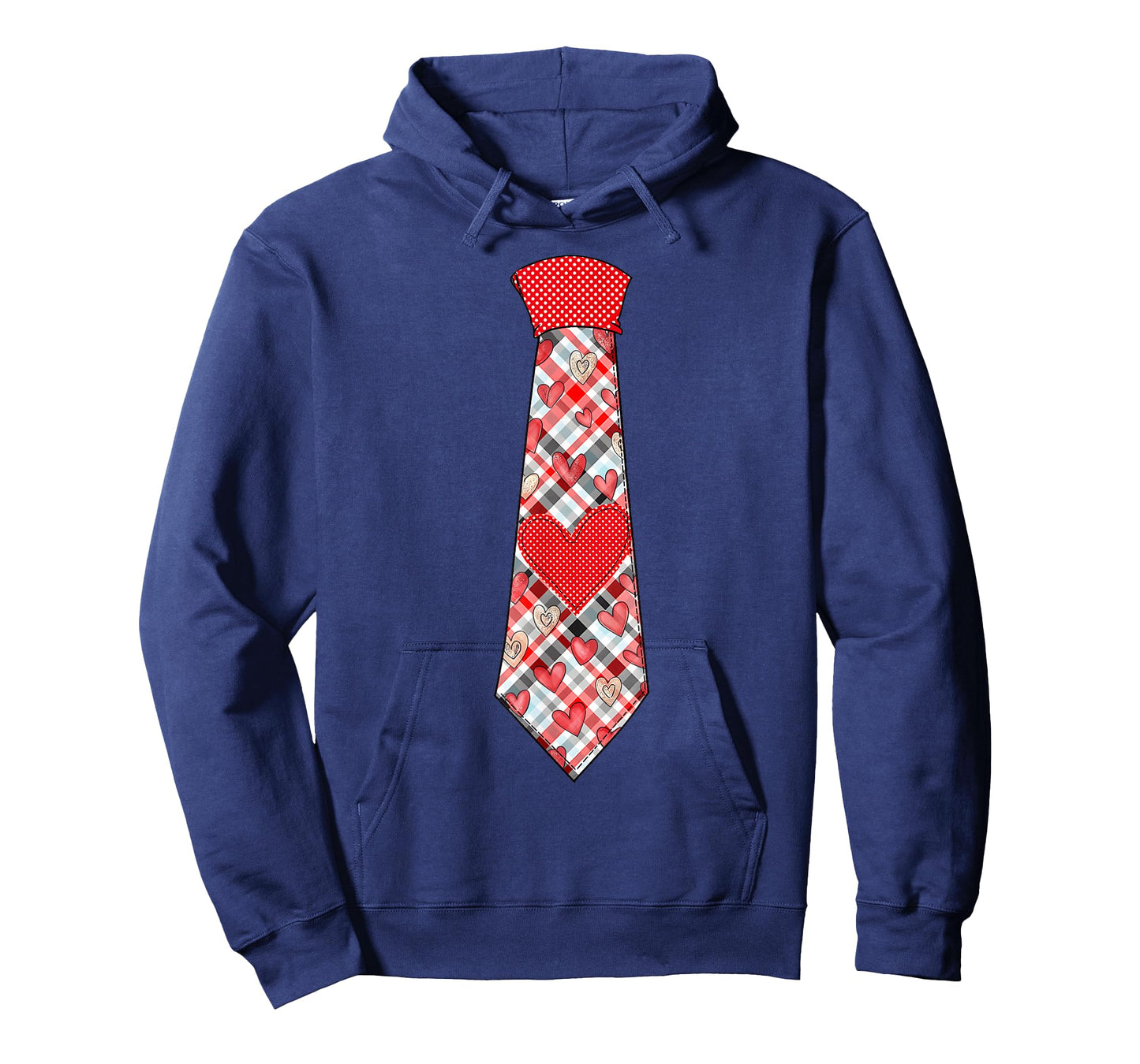 Valentine Heart Plaid Tie Boys Toddler Kids T-Shirt