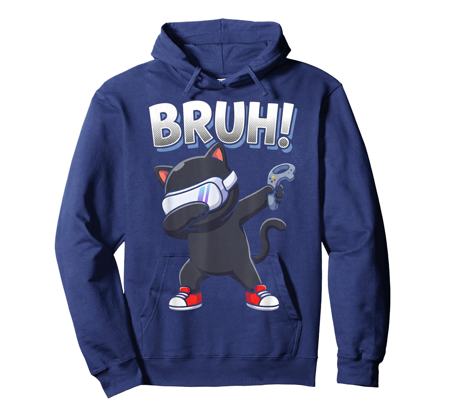 Funny Dabbing Gaming Cat Bruh Virtual Reality VR Boys Gamer T-Shirt