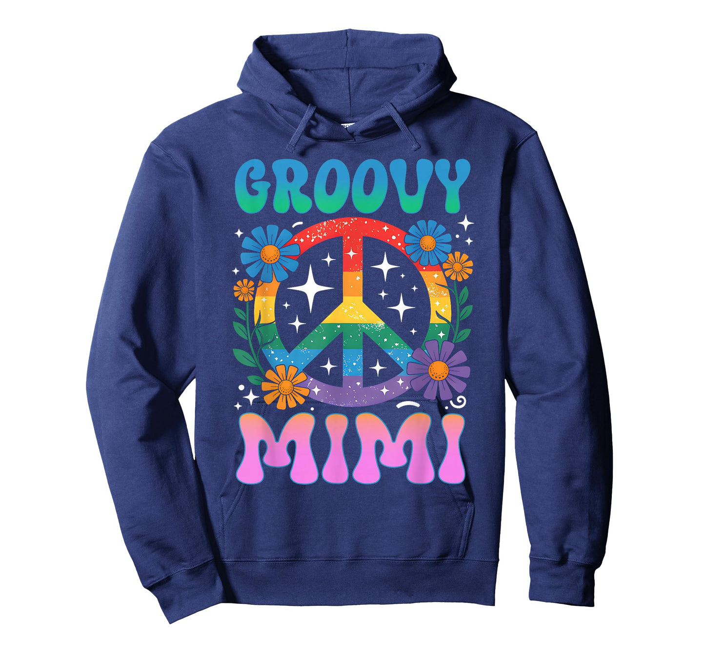 Groovy Mimi Floral Hippie Funny Mother's Day Mom Women T-Shirt