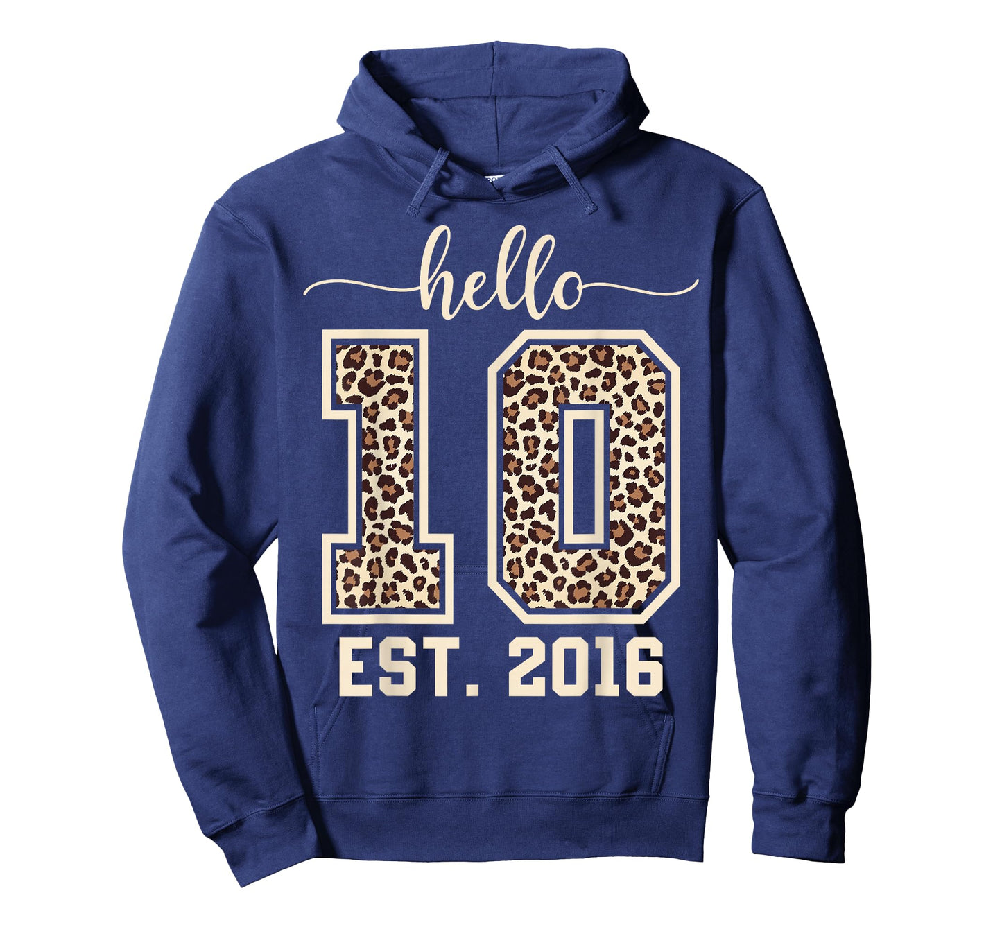Hello Ten Est 2016 Bow 10th Birthday Double Digits Girls T-Shirt