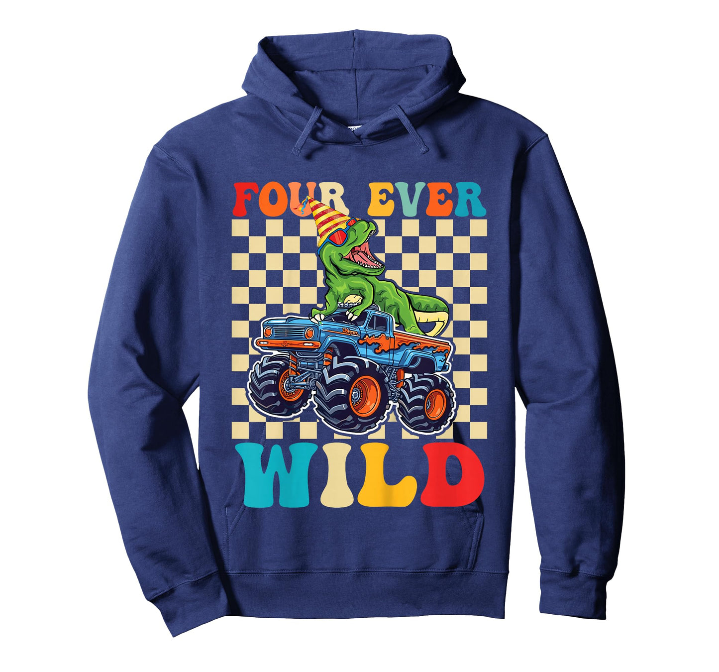 4th Birthday Monster Truck 4 Year Old Boys 4th Party T-Shirt