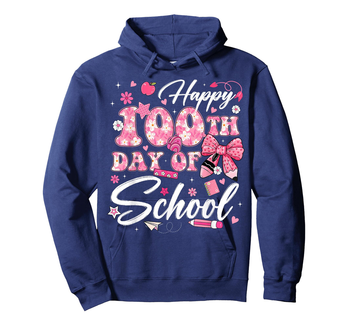 100th Day of School 100 Days Coquette Bow Teacher Floral T-Shirt