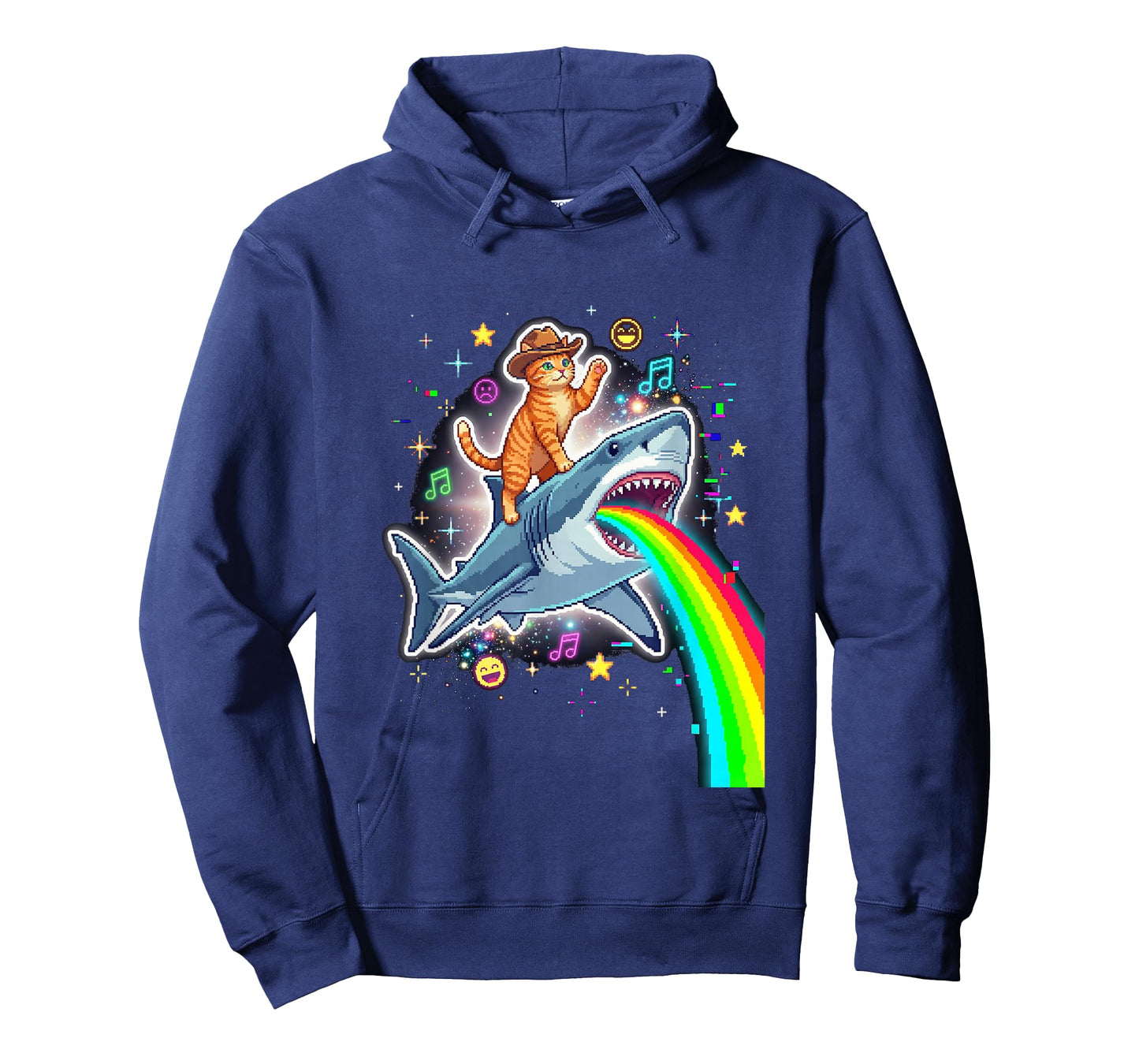 Shark Rainbow Pixel Art T-Shirt