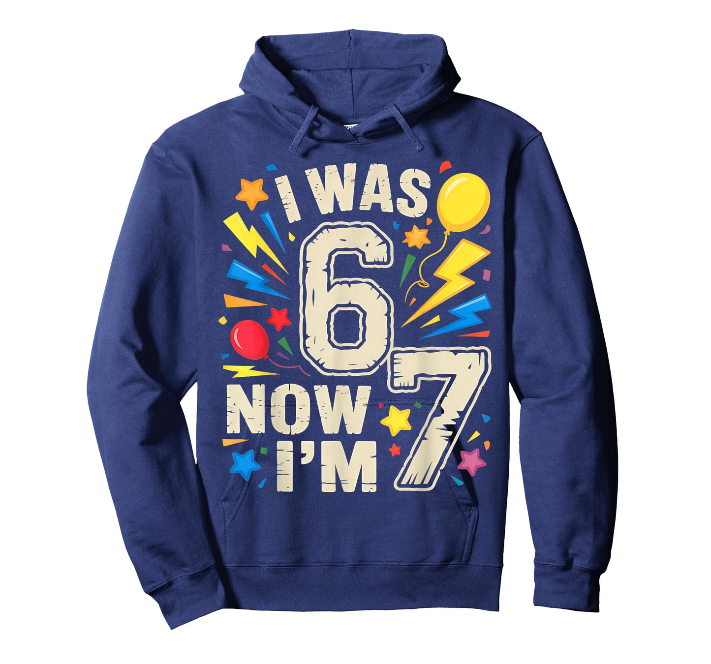 i was 6 Now I'm 7, Seven Year Old Birthday T-Shirt