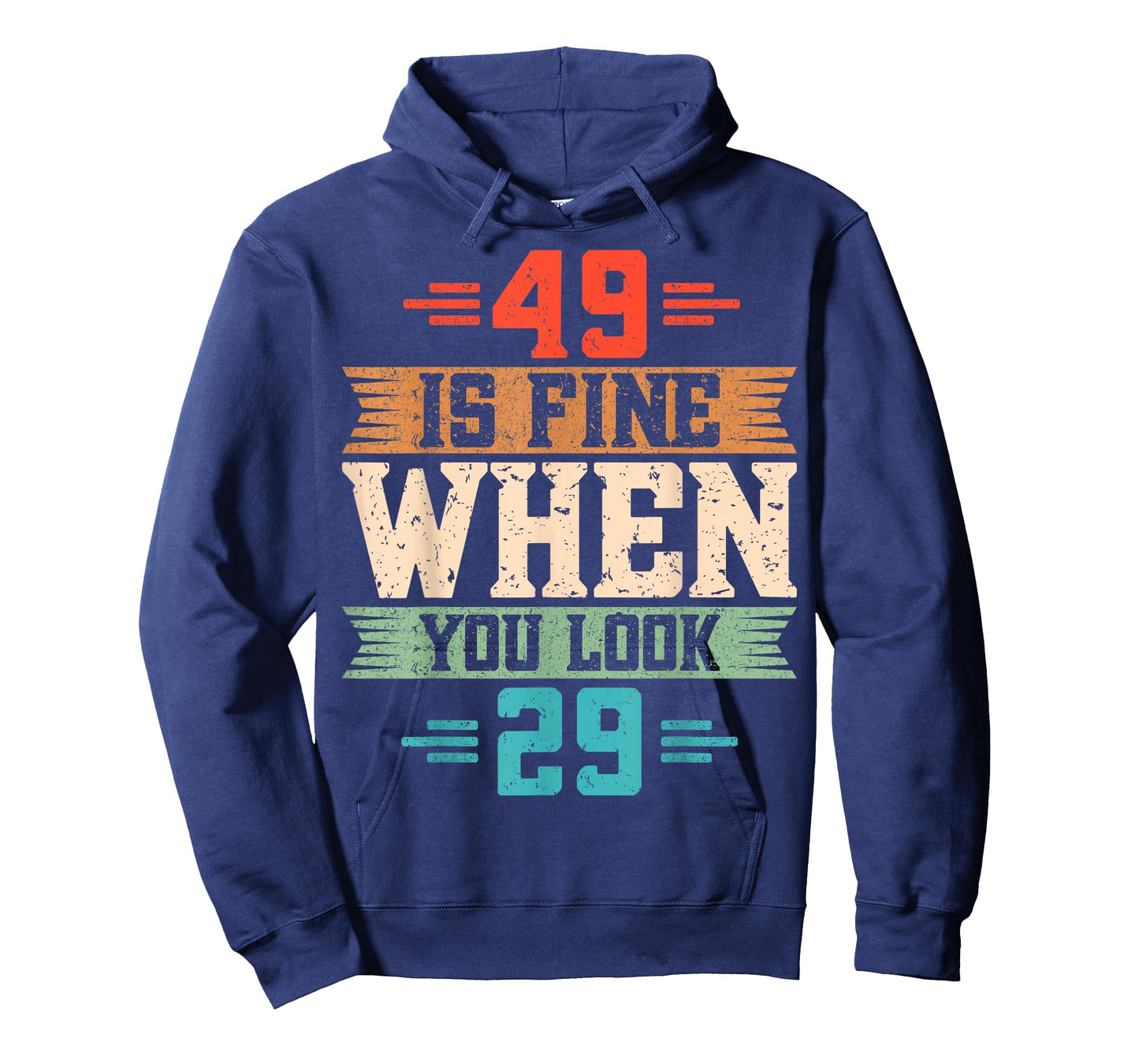 49 is Fine When You Look 29 - Retro 49th Birthday Party T-Shirt