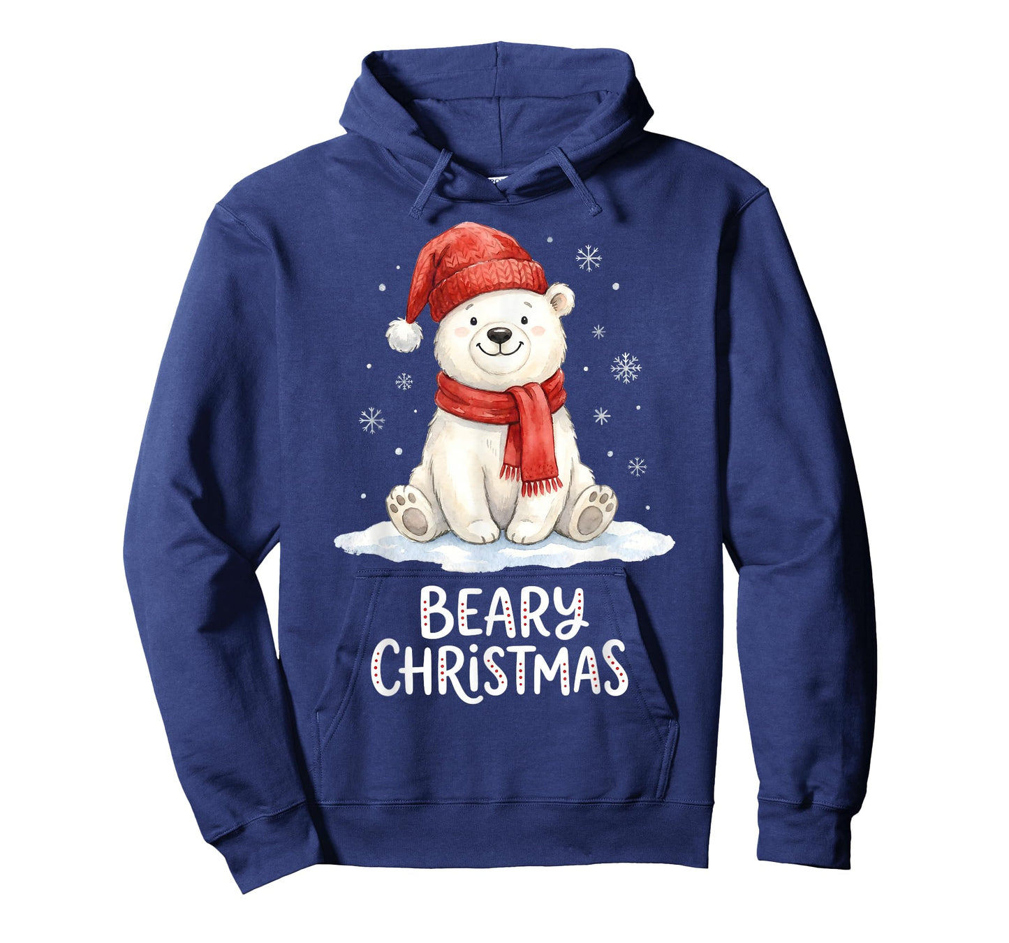 Cute Beary Christmas Polar Watercolor Xmas Holiday T-Shirt