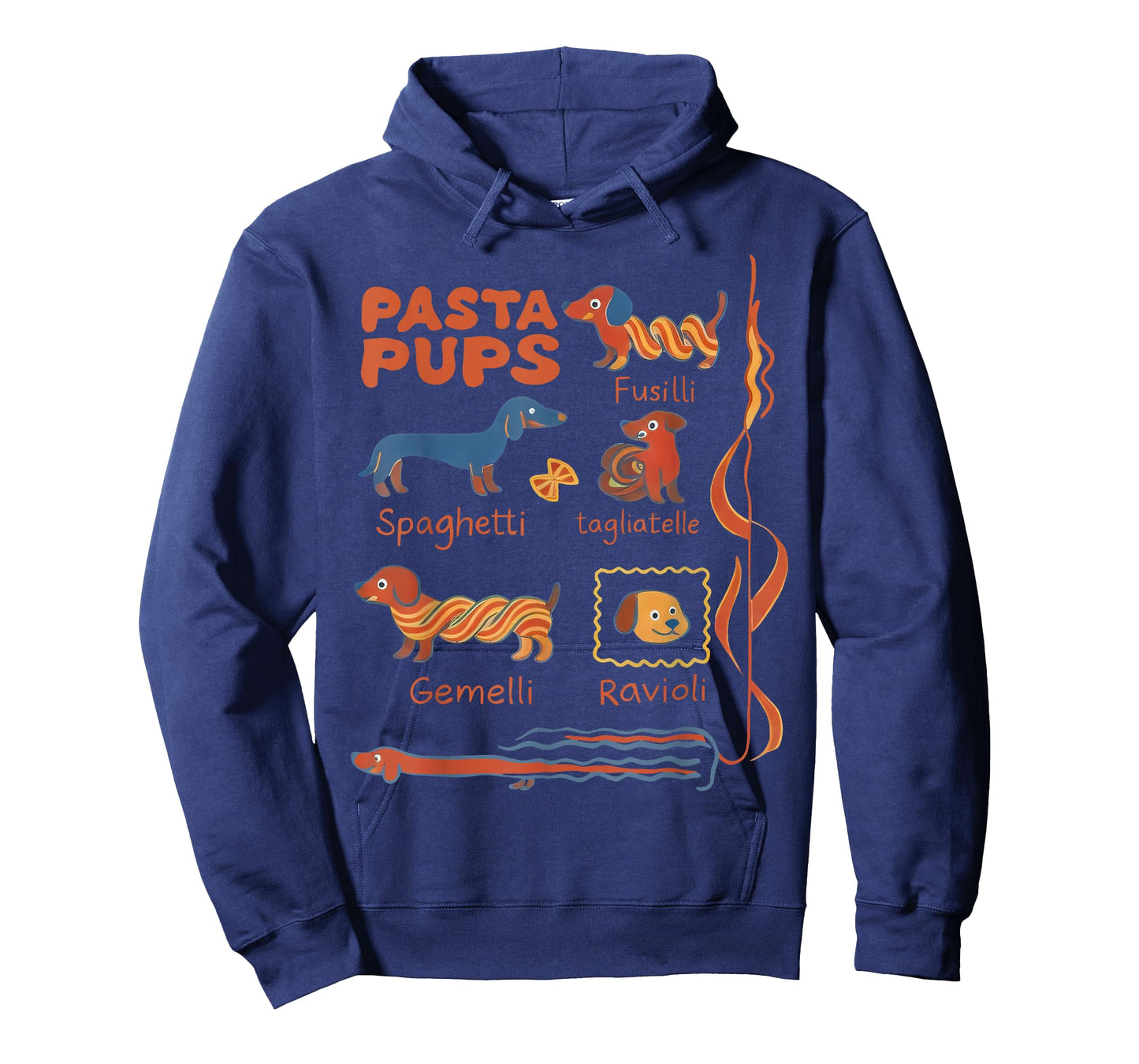 Pasta Pups Dog Funny Dachshund Dog Pasta Foodie Dog Sausage T-Shirt