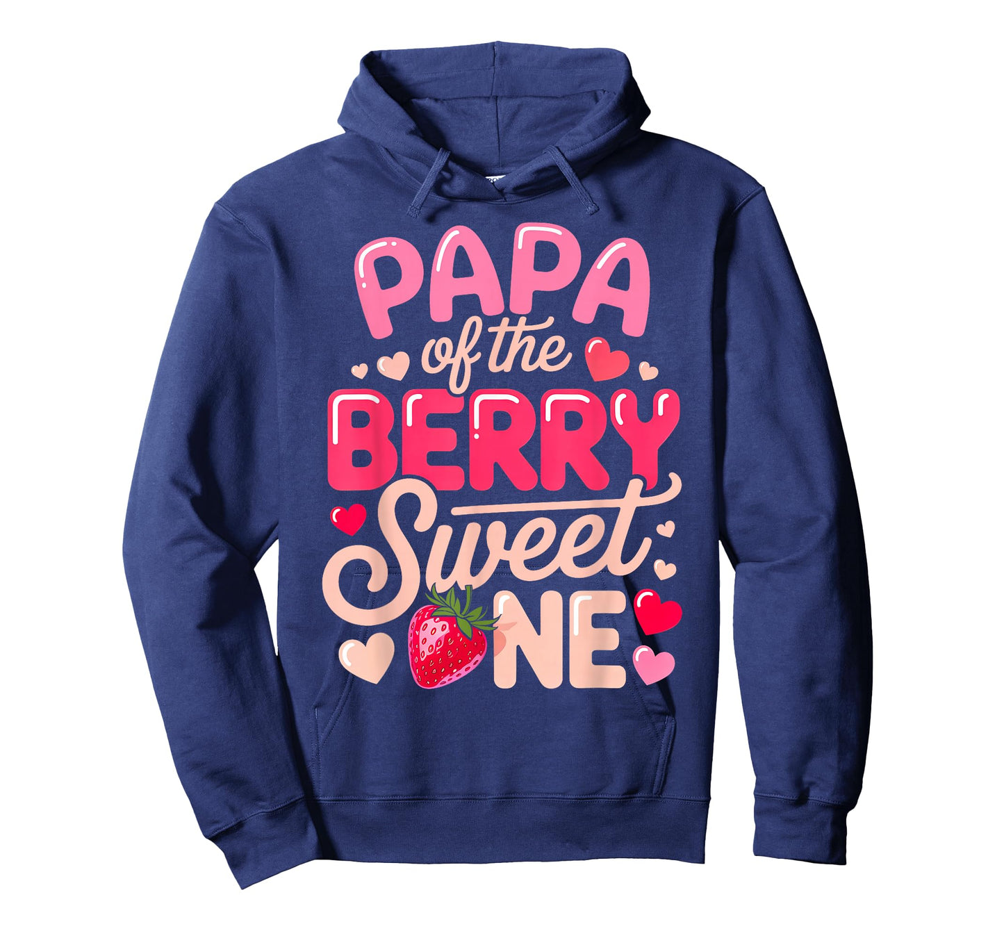 Papa of A Berry Sweet One Strawberry Baby First Birthday T-Shirt