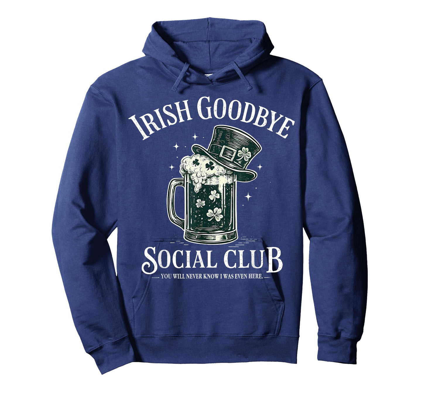 Irish Goodbye Social Club Funny St Patricks Day Drinking T-Shirt