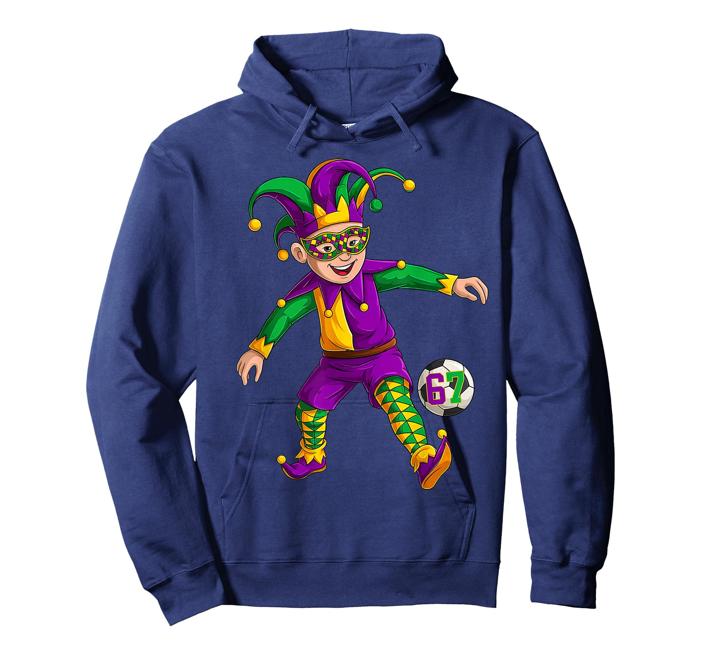 Jester Playing Soccer Mardi Gras 6 7 Meme Gen Alpha Slang T-Shirt