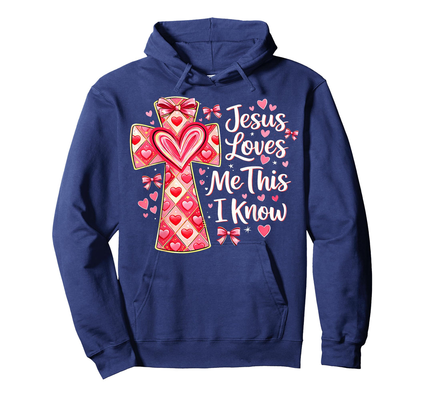 Christian Valentine Jesus Loves Me This I Know Cross Heart T-Shirt
