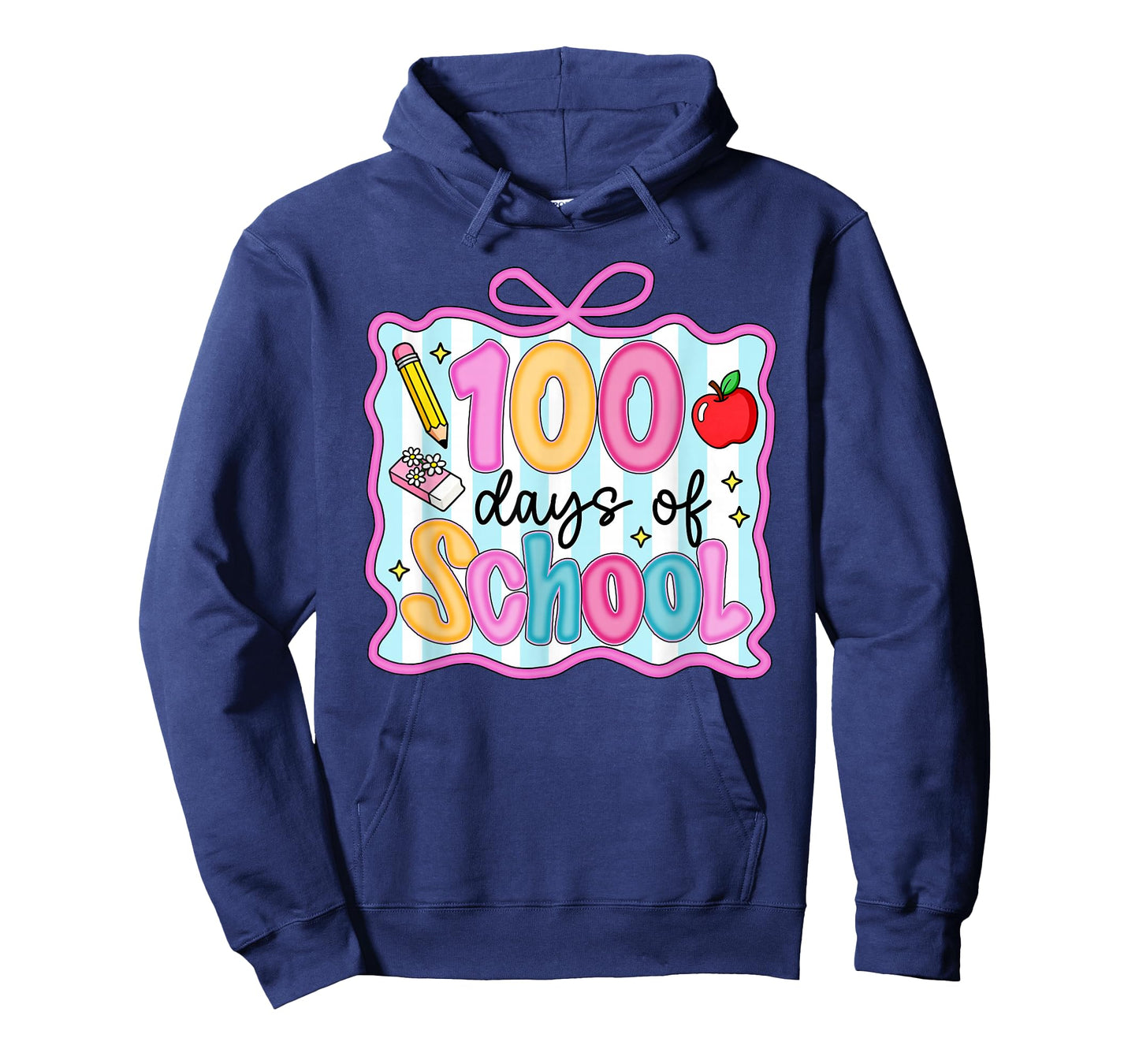 100 Days of School Preppy Coquette Bow 100th Day Teacher Kid T-Shirt