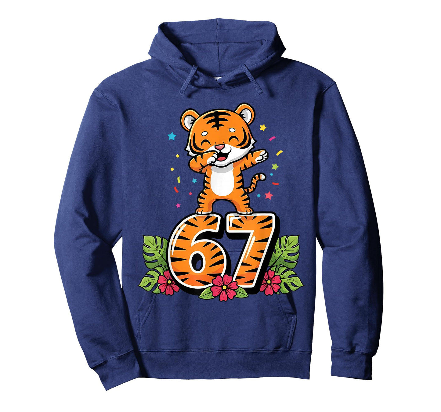 Six Seven Meme Dabbing Baby Tiger 67 Funny Gen Z Apha T-Shirt