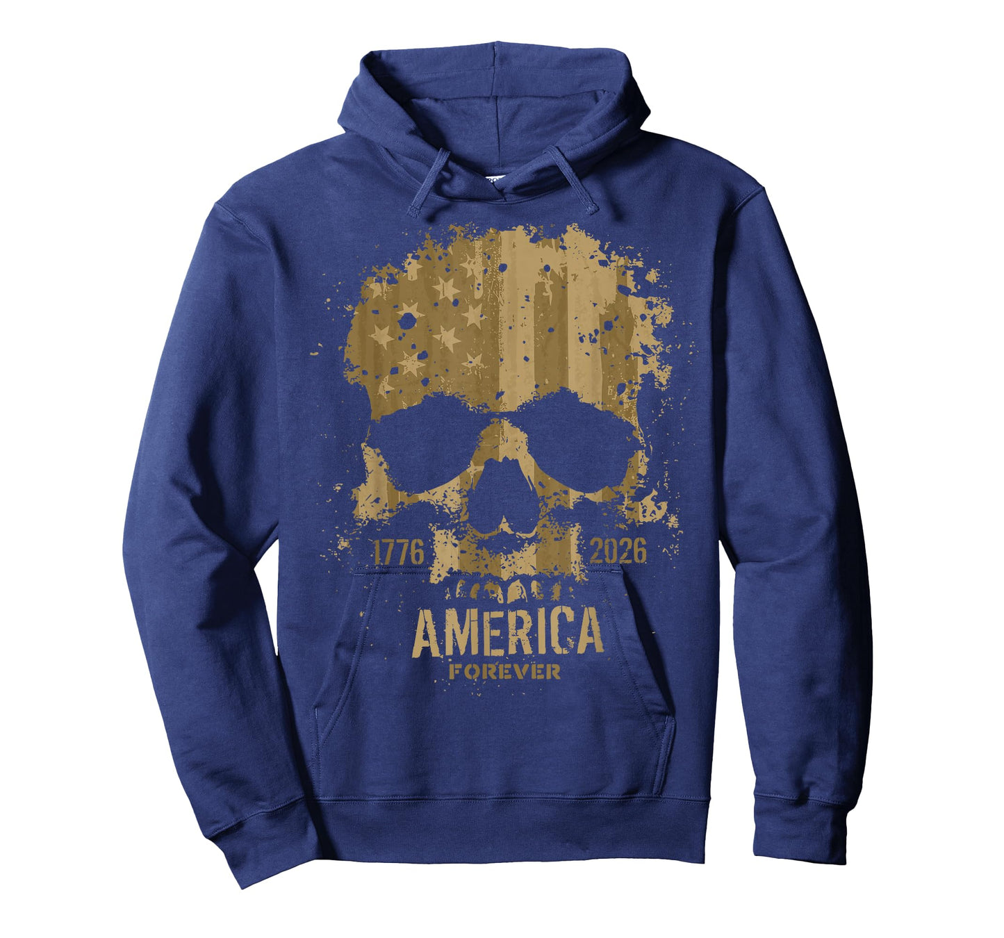 Skull USA Birthday Rugged Grunge 250 Quarter Millennium Men T-Shirt