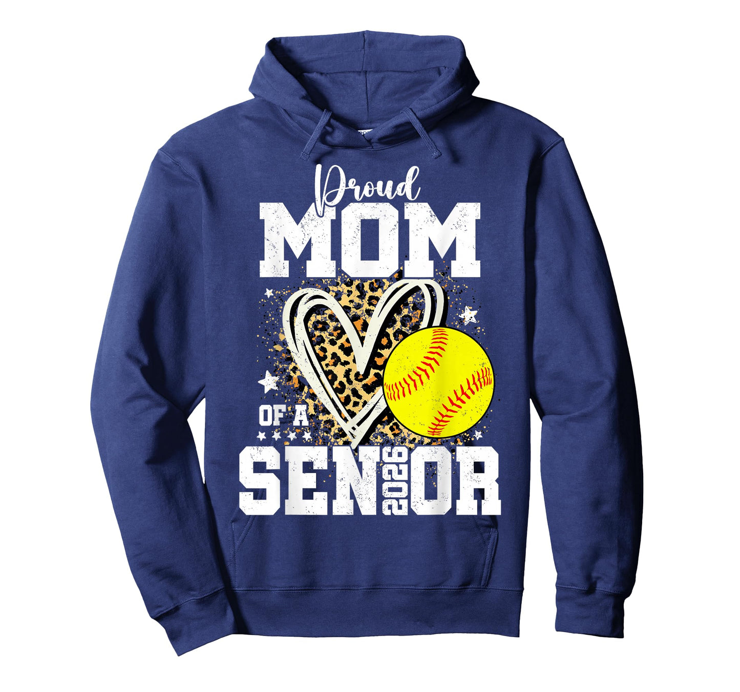 Proud Mom of A 2026 Senior Softball Graduation Leopard T-Shirt
