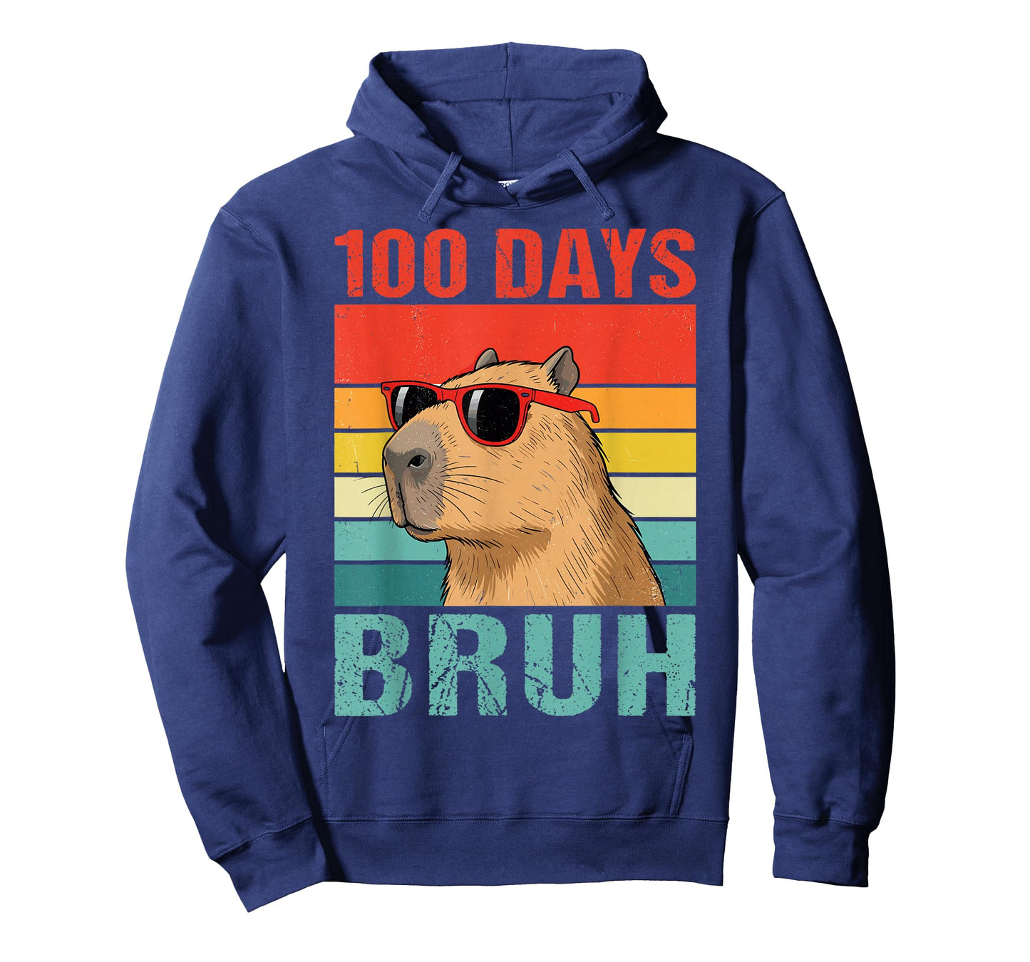 100 Days Bruh Capybara 100 Days of School for Boys Kids T-Shirt