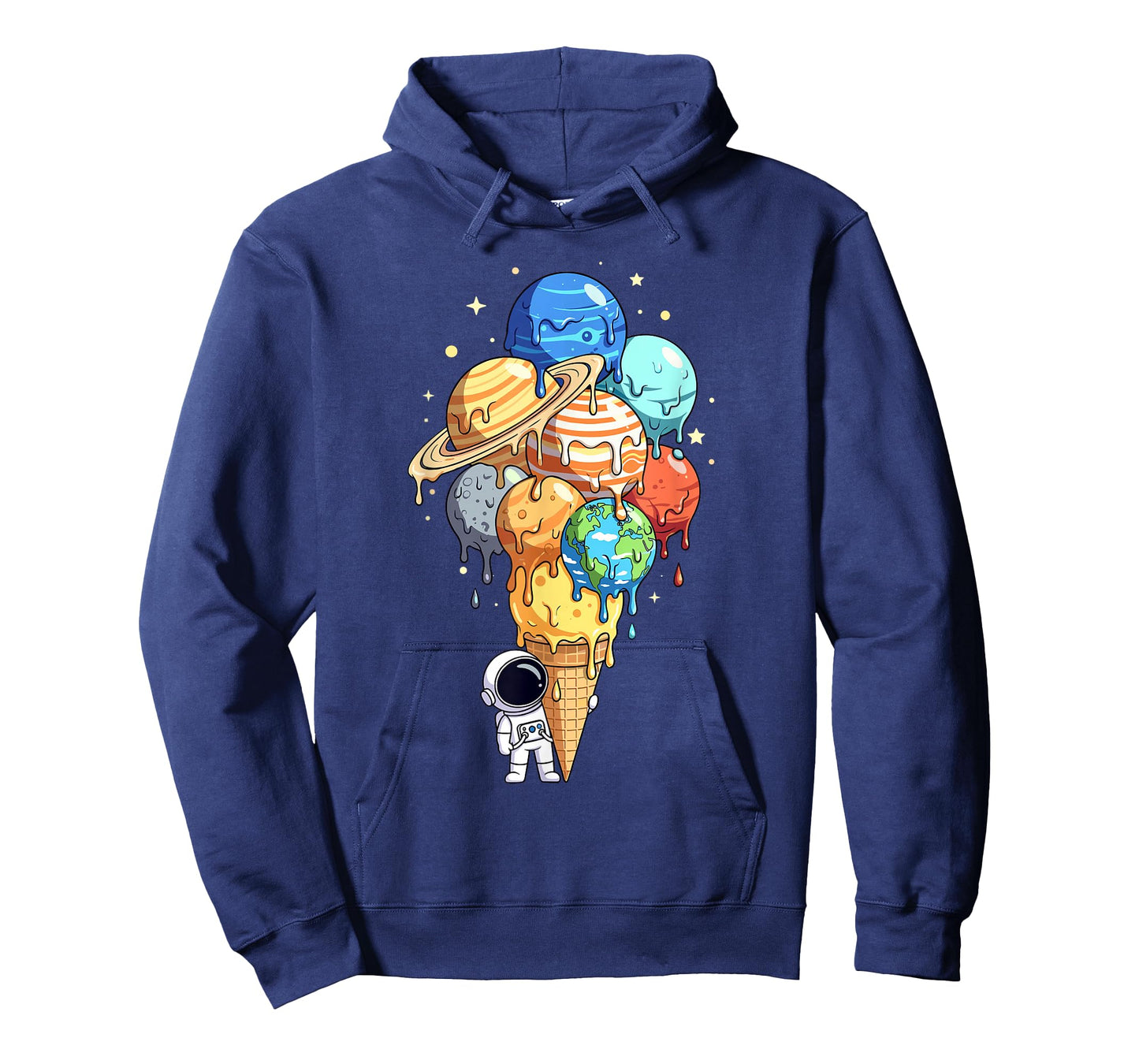 Astronaut Planet Ice Cream Cone Space Astronomy Solar System T-Shirt