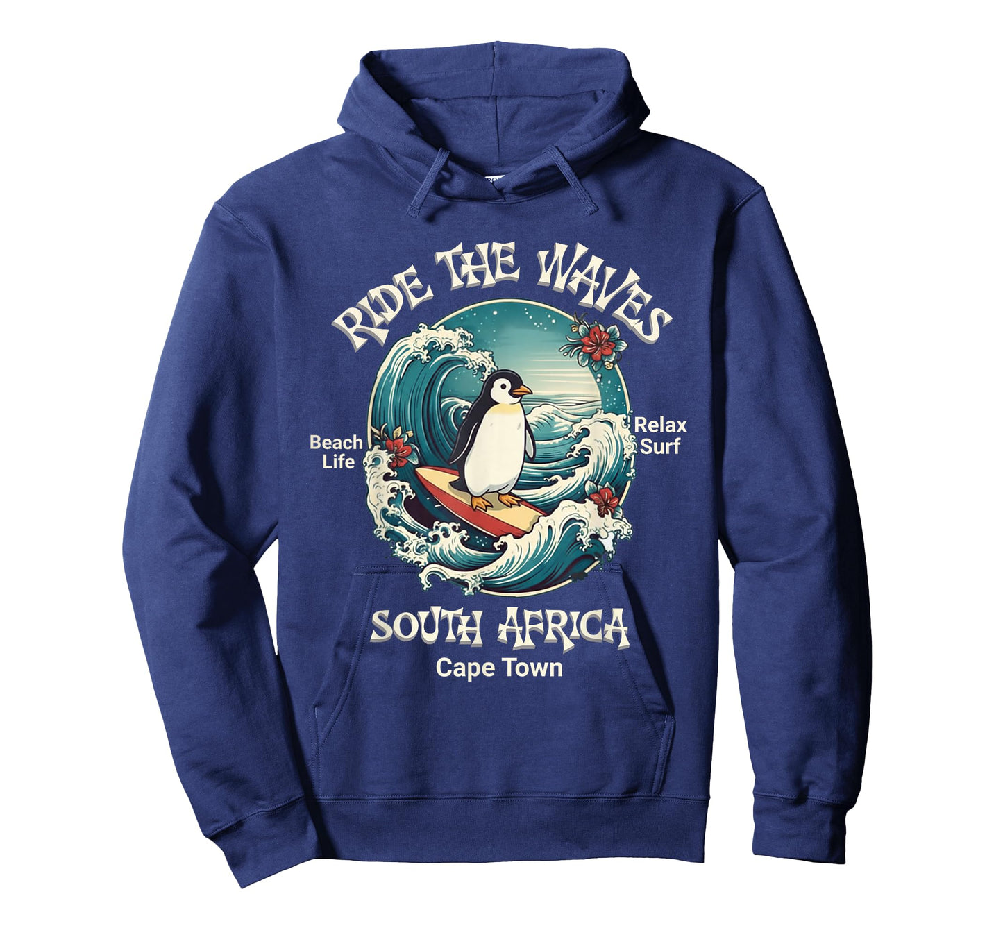 Penguin Surfing Waves South Africa Cape Cod Surfs Up Fun T-Shirt