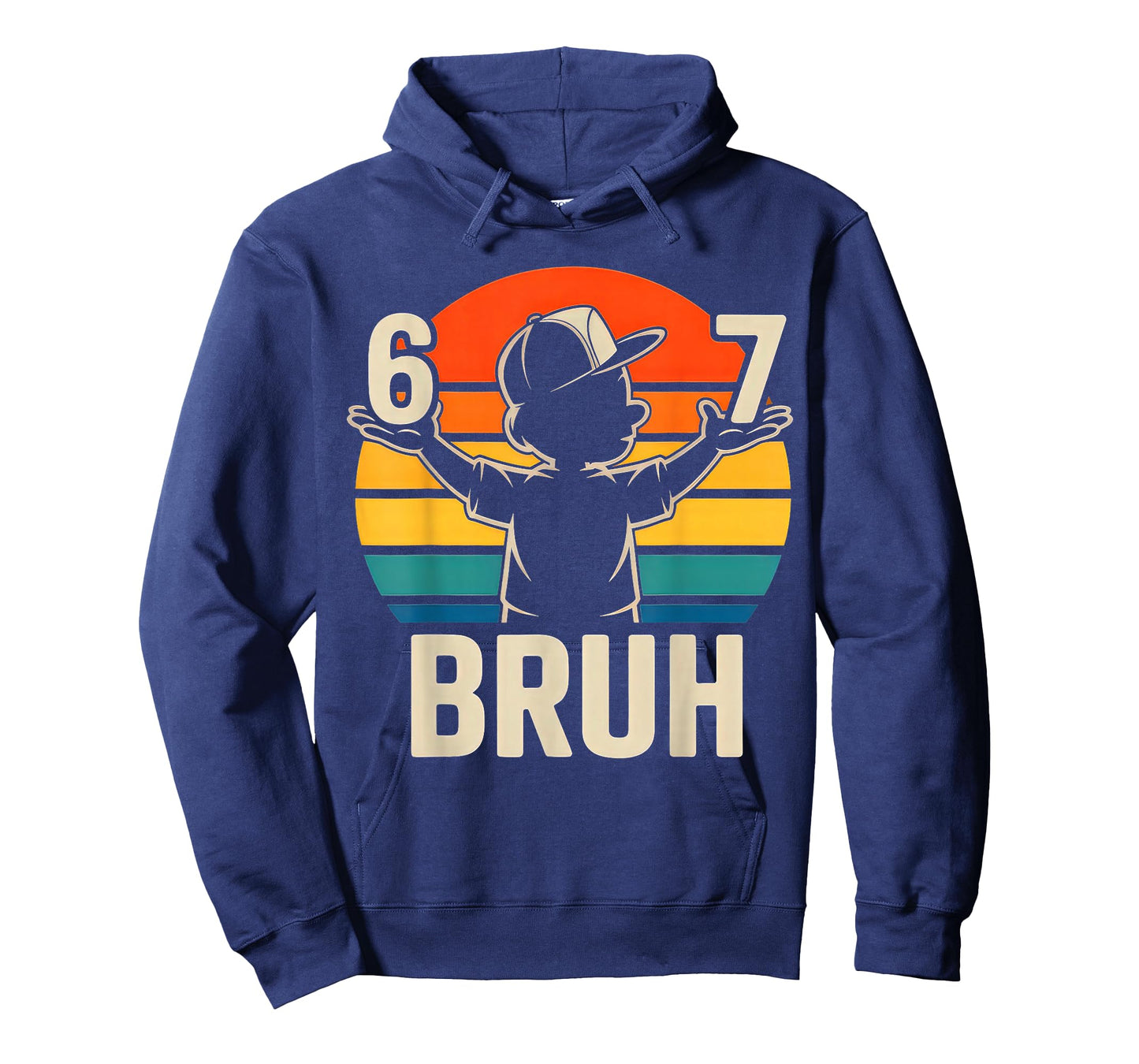 67 Bruh Retro Boy 6 7 Meme Kids Kindergarten T-Shirt