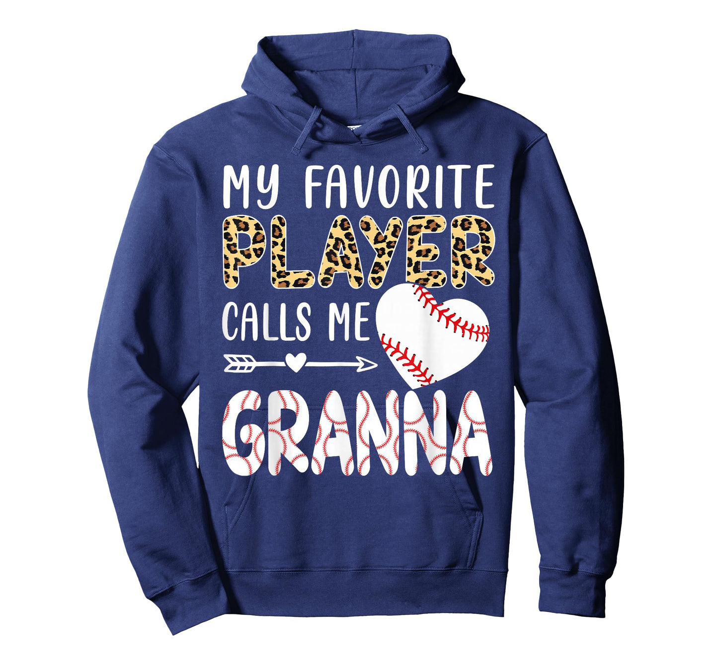 My Favorite Player Calls Me Granna Baseball Leopard T-Shirt