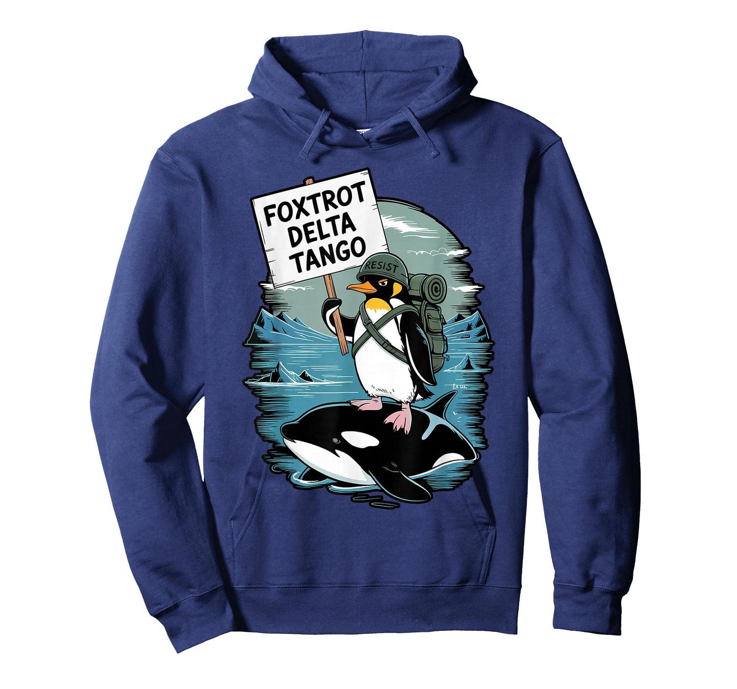 Foxtrot Delta Tango Penguin Dolphin Funny Anti Tariff T-Shirt