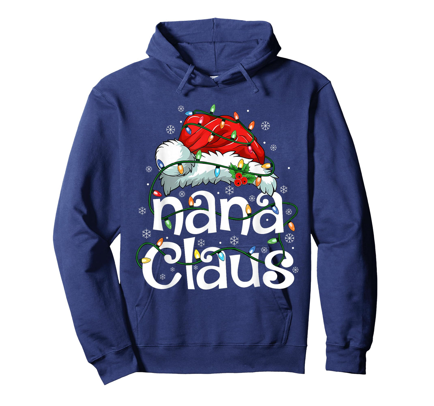 Nana Claus Christmas Lights Santa Pajama Family Matching T-Shirt