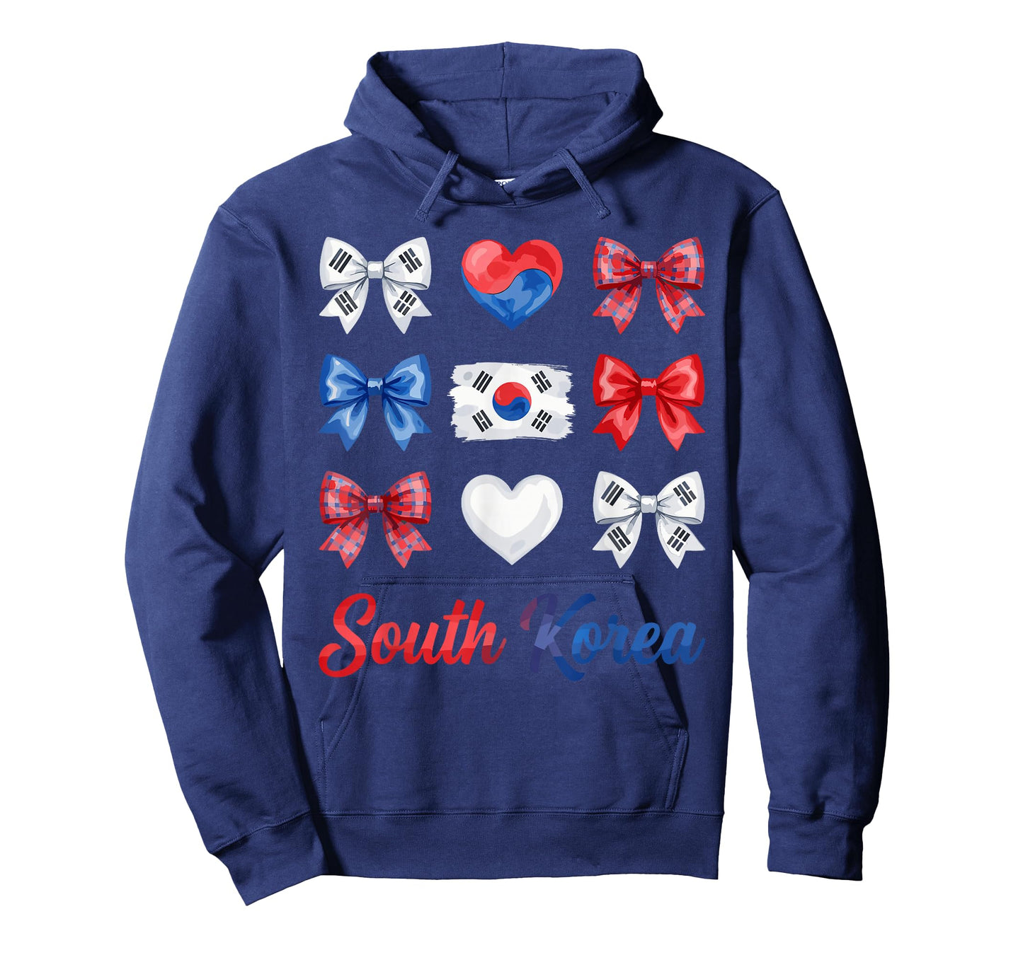 Coquette Bow South Korean Flag South Korea Hearts Cute Girls T-Shirt