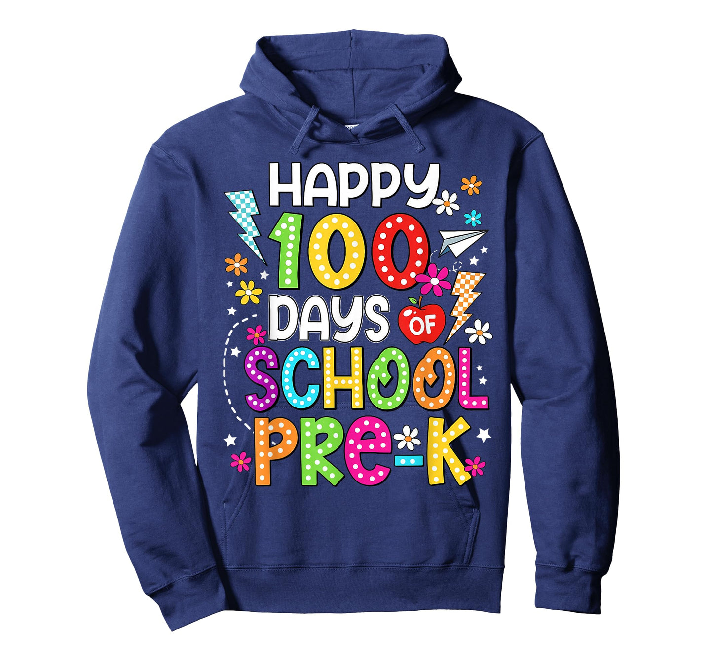 Happy 100 Days of Pre K Teacher Kids 100th Day of School T-Shirt