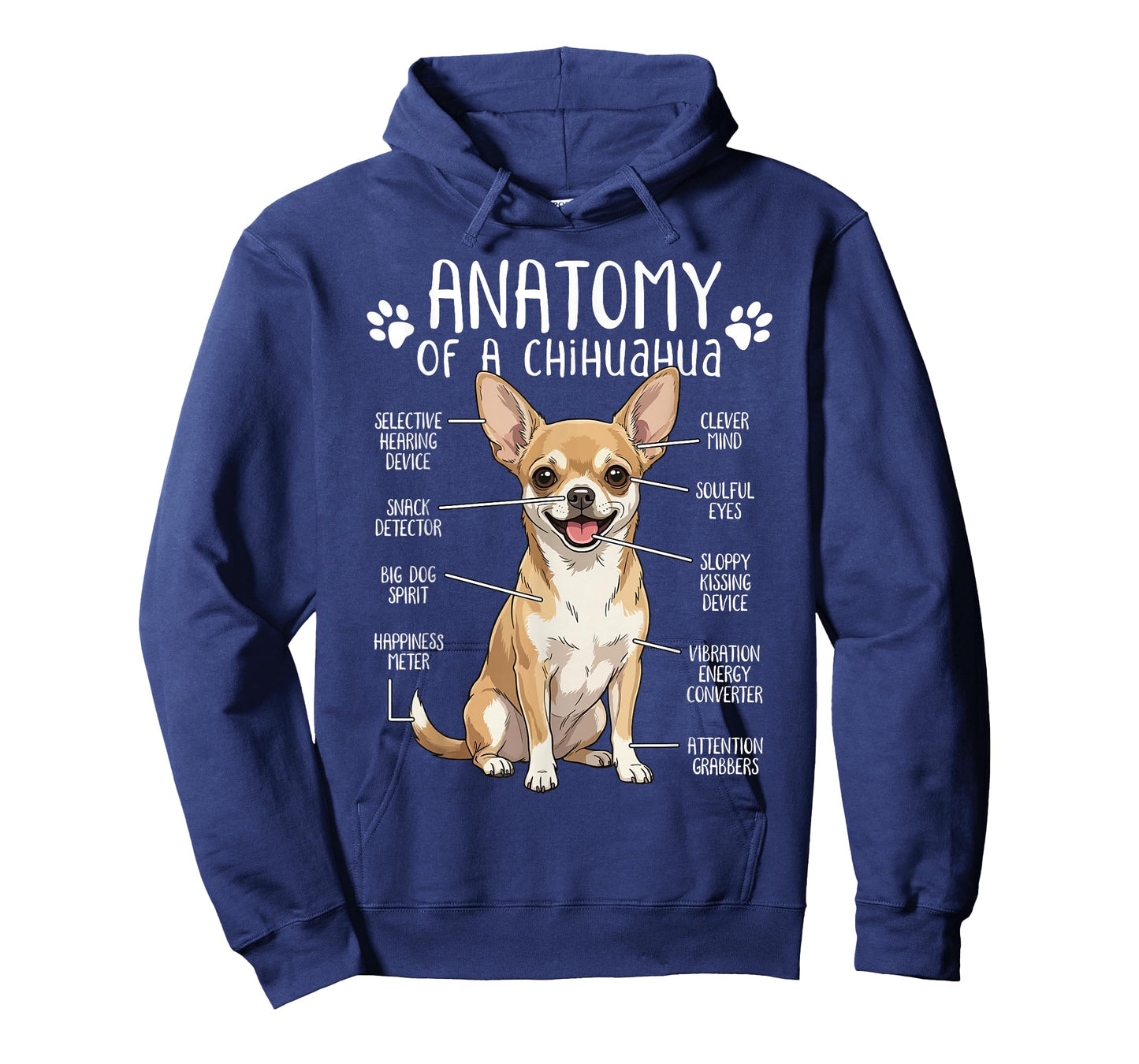 Funny Chihuahua Anatomy of A Chihuahua Dog Owner Pet Lover T-Shirt