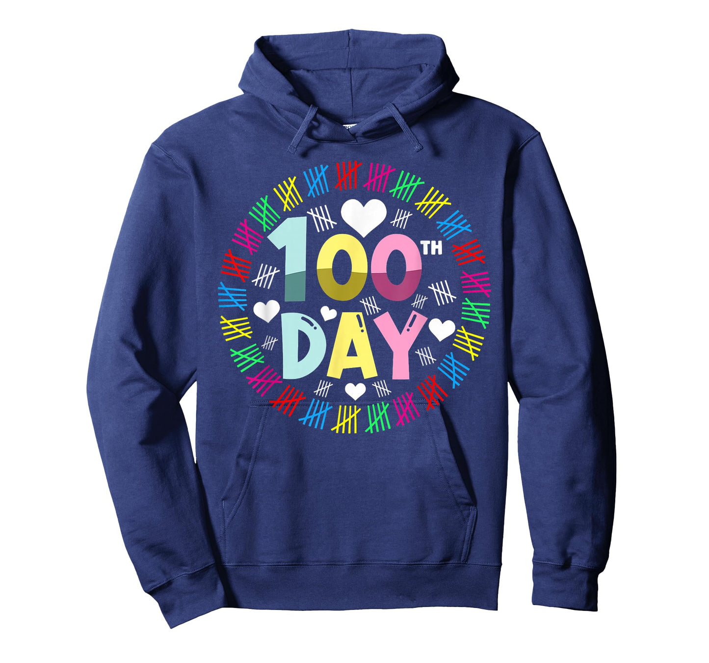 100 Days of School Colorful Tally Marks Kids T-Shirt