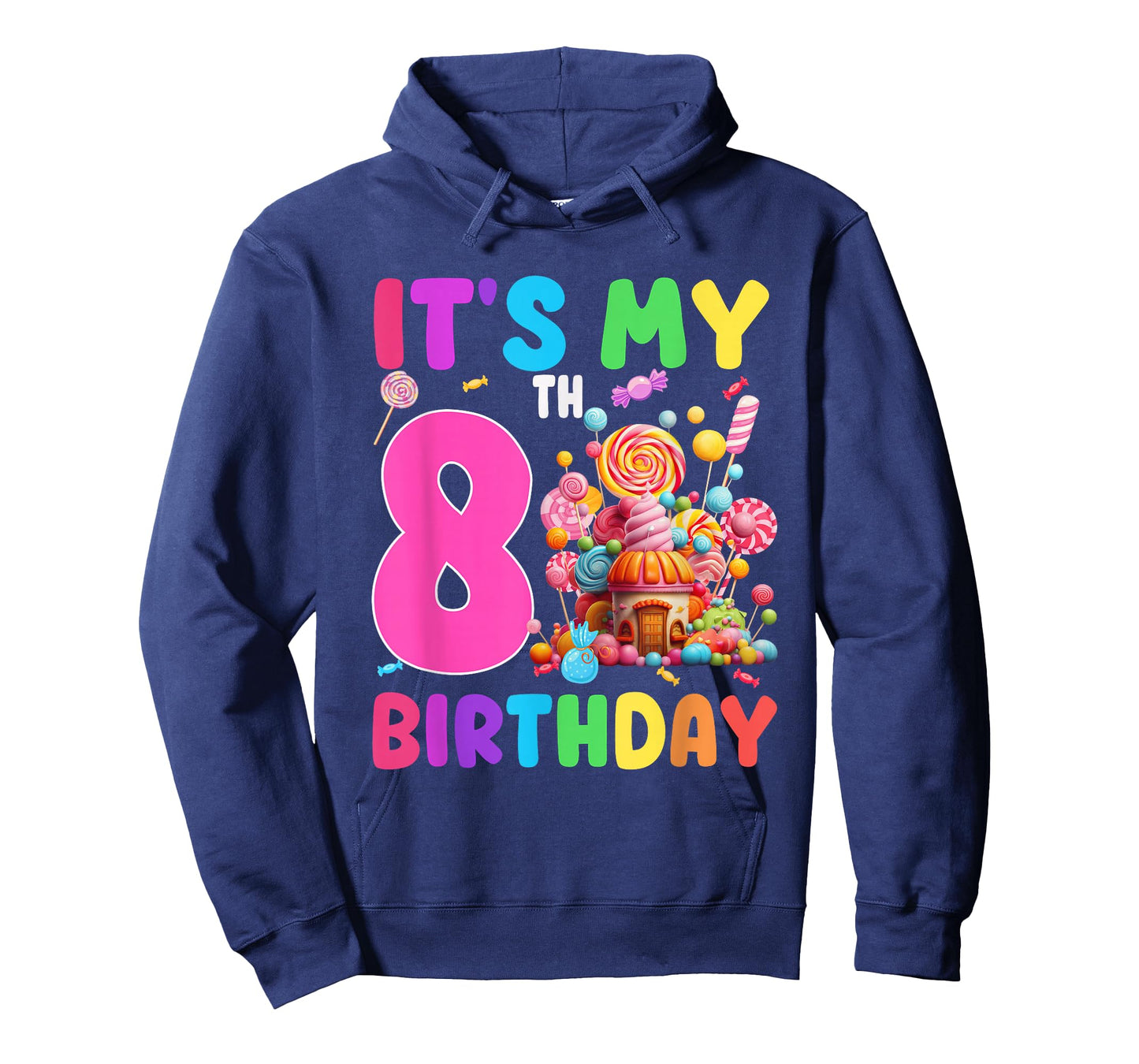 8 Year Old Girl Sweet Candy Theme It's My 8th Birthday T-Shirt