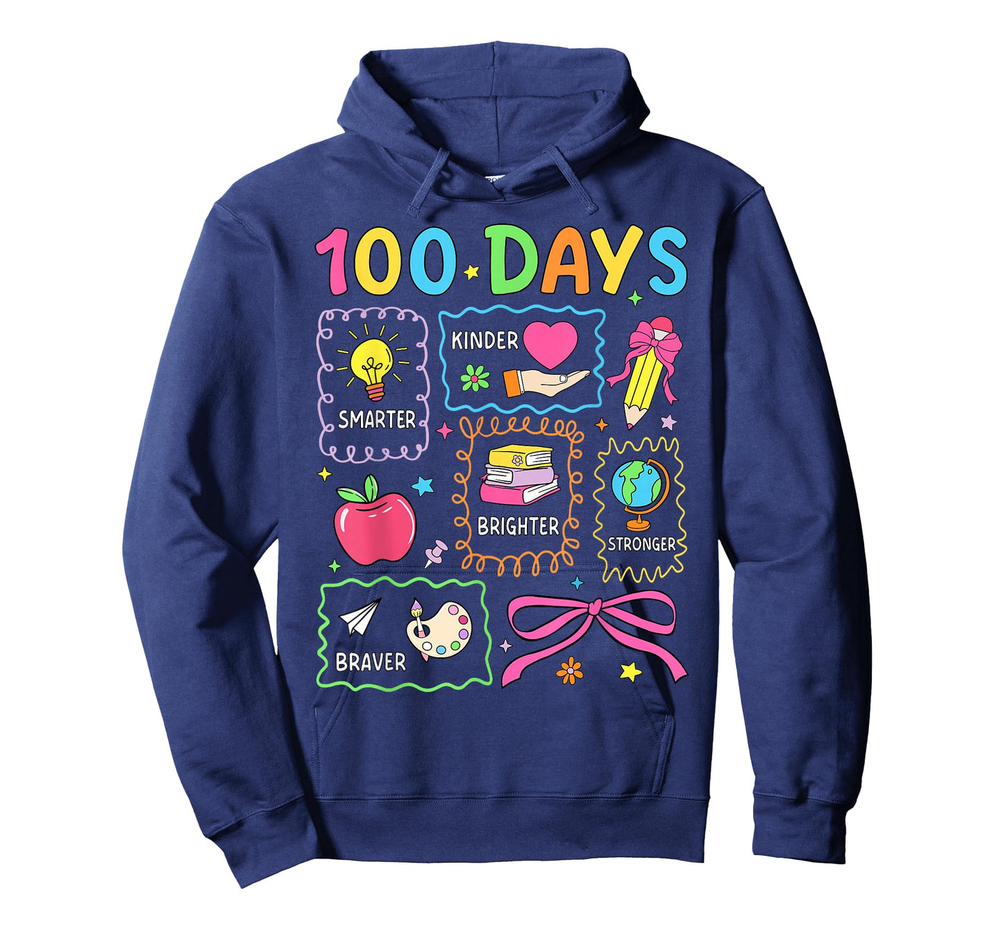Preppy 100 Days of School 100th Day of School Kids Boys Girl T-Shirt