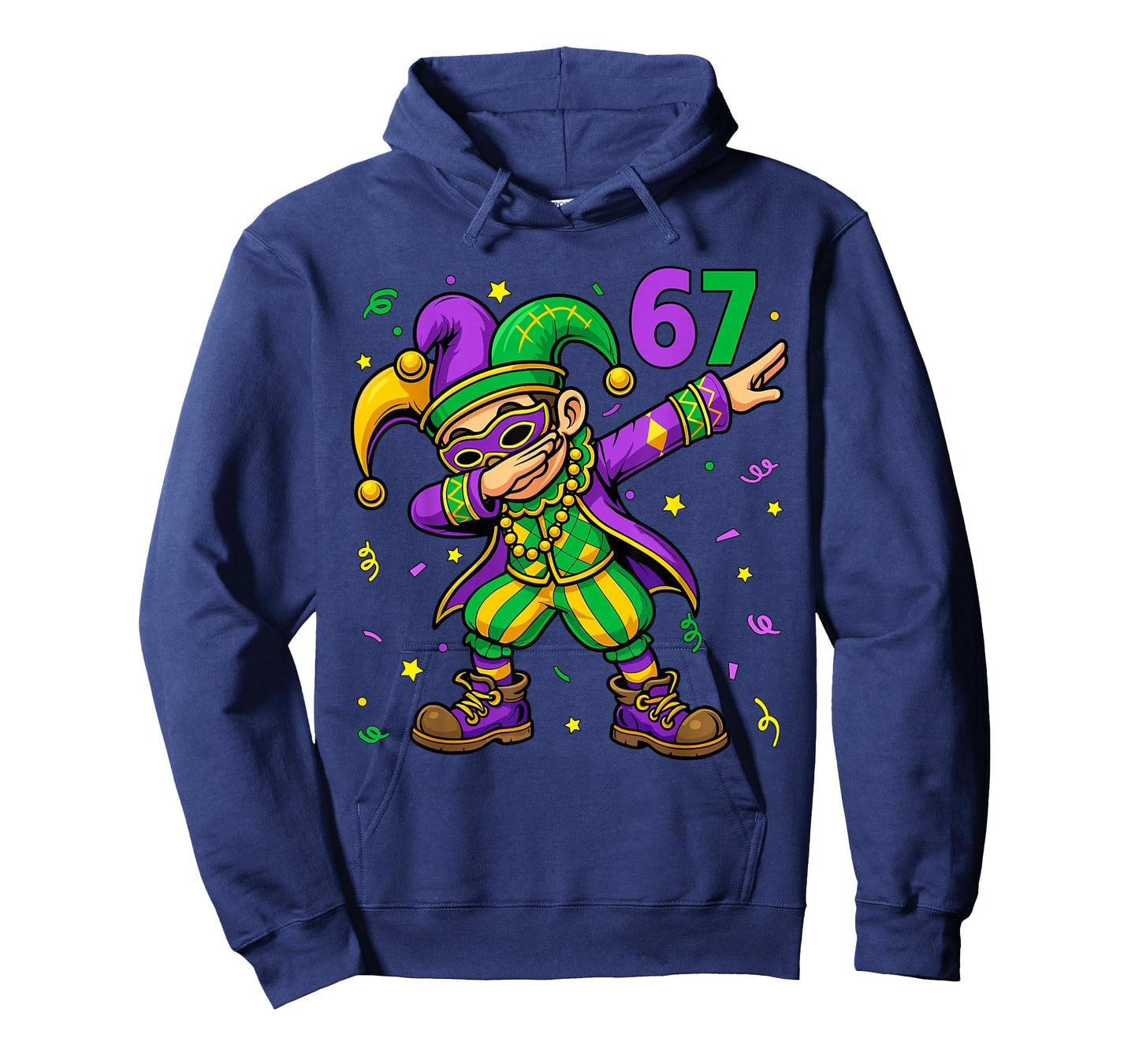 Mardi Gras Dabbing Boy Funny Six Seven 67 Meme Men Boy Kid T-Shirt