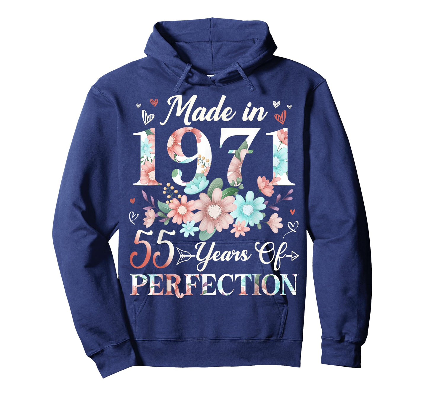 55 Year Old Made in 1971 Floral 55th Birthday Women T-Shirt