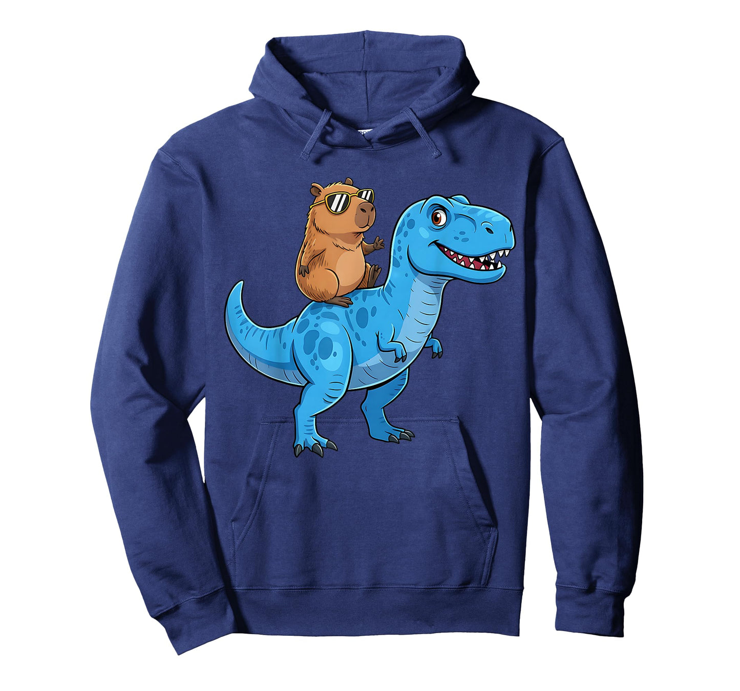 Funny Cute Capybara Riding Dinosaur T Rex Dino Boys Kids T-Shirt
