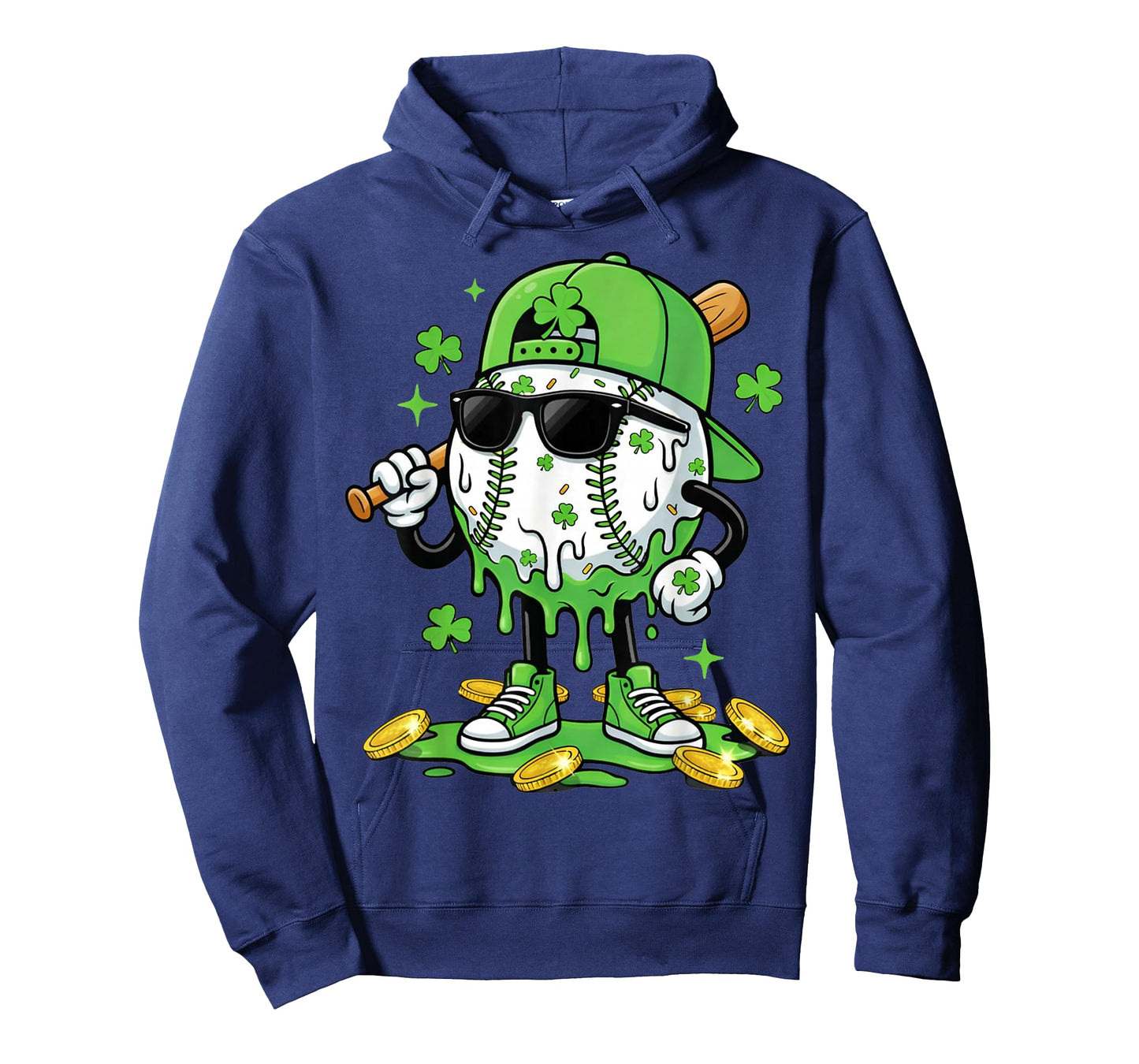 Baseball Drip Ice Cream Apparel Youth Boy St Patricks Day T-Shirt