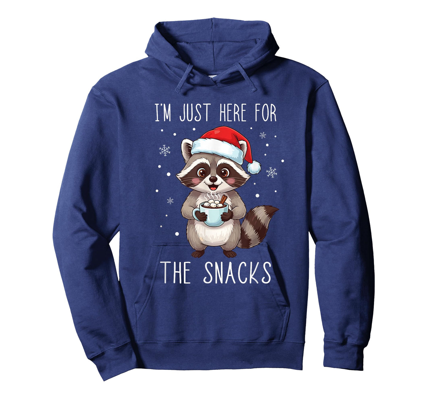 I'm Just Here for The Snacks Christmas Raccoon T-Shirt