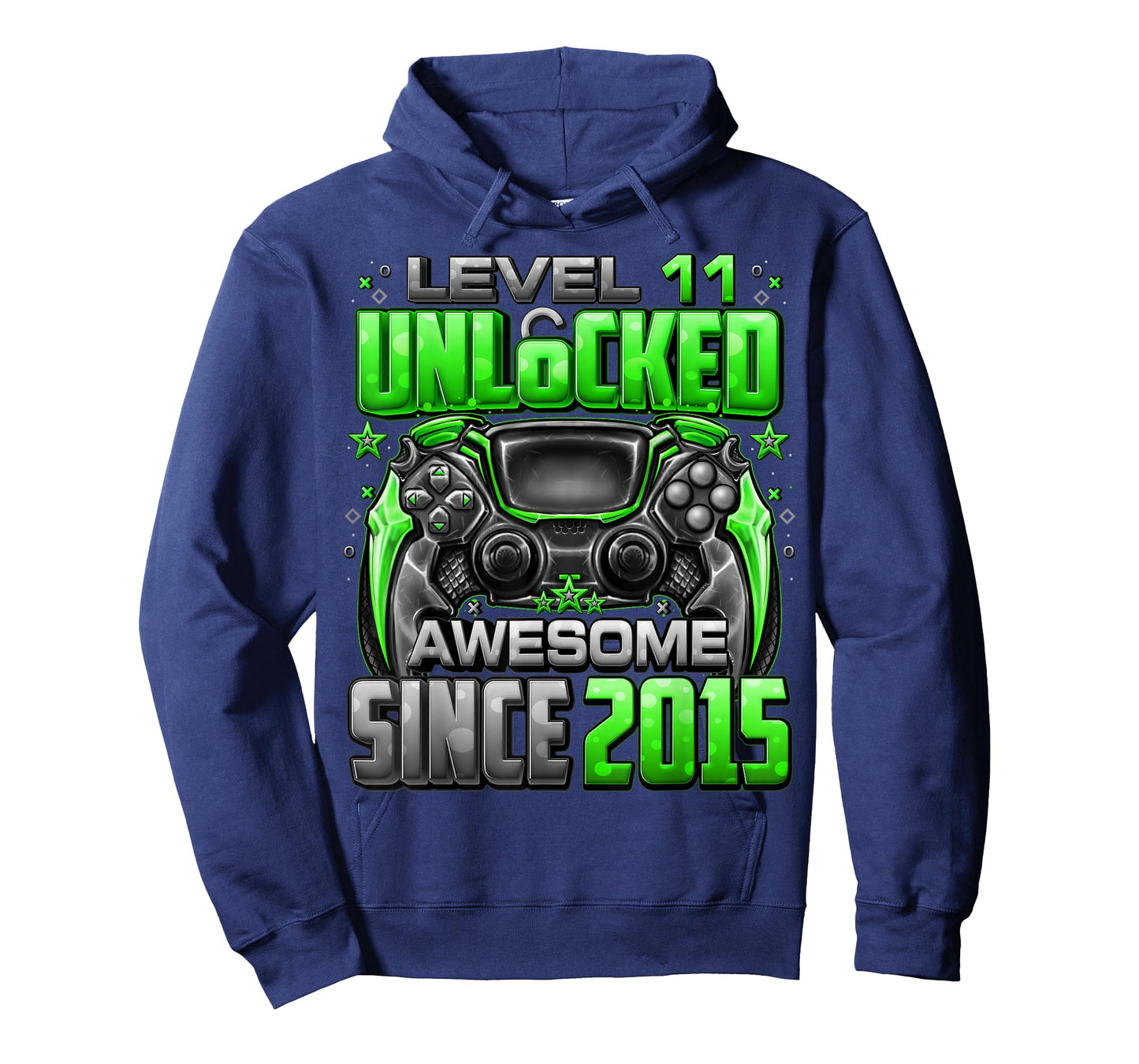 Level 11 Unlocked Awesome Since 2015 11th Birthday Gaming T-Shirt