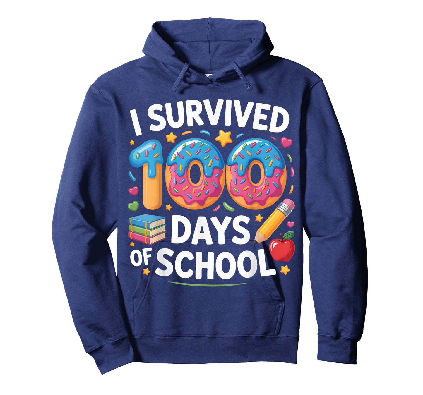 100 Days of School Ice Cream I Survived 100 Days of School T-Shirt