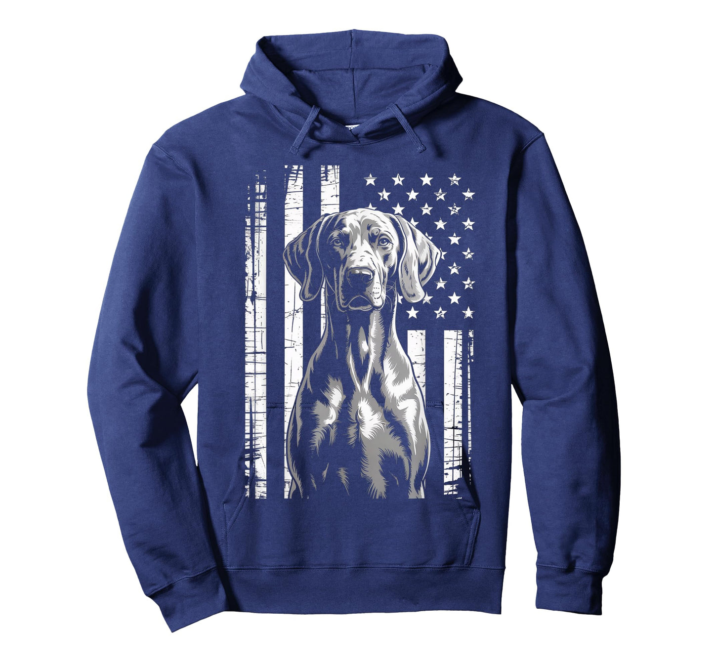American Flag Weimaraner Dog Patriotic USA T-Shirt