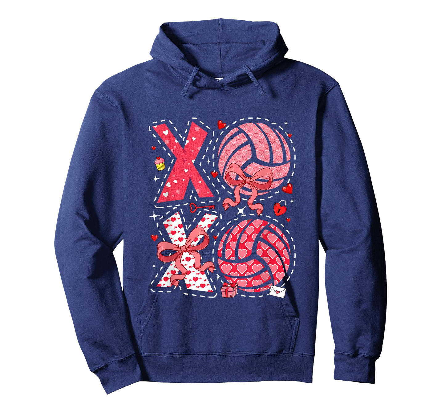Pink Costume Volleyball Balls Bow Tie Hearts Valentine's Day T-Shirt